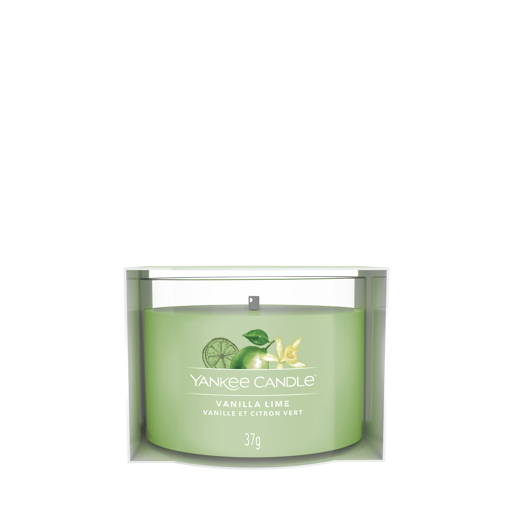YANKEE CANDLE Glasvotivkerze VANILLA LIME 37 g Duftkerze