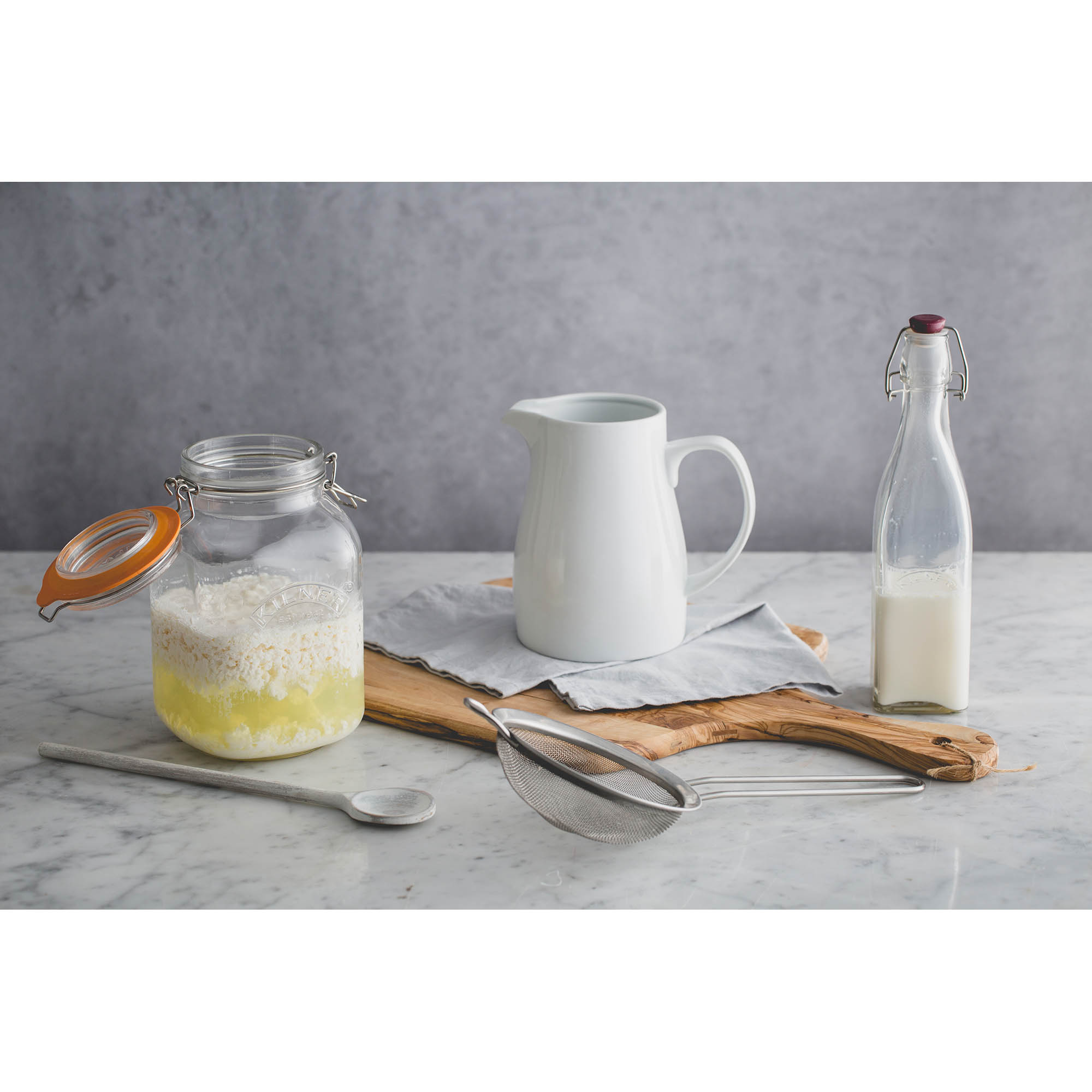 KILNER Bügelverschlussglas eckig 1,5 Liter Vorratsglas Einmachglas