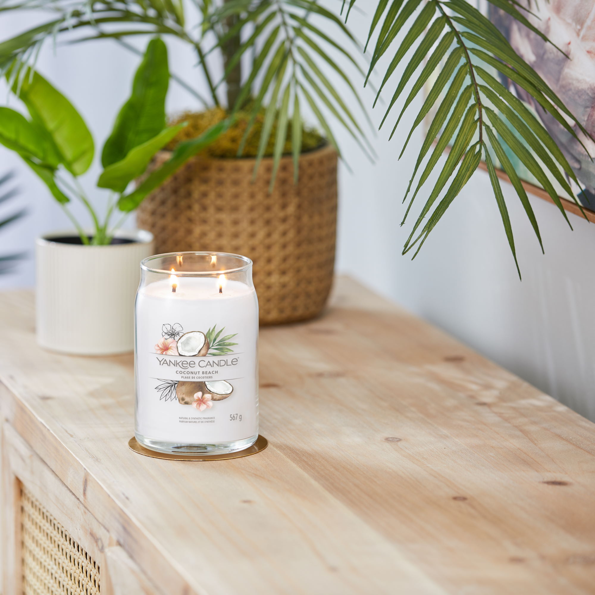 YANKEE CANDLE Large Signature Candle COCONUT BEACH 567 g Scented Candle