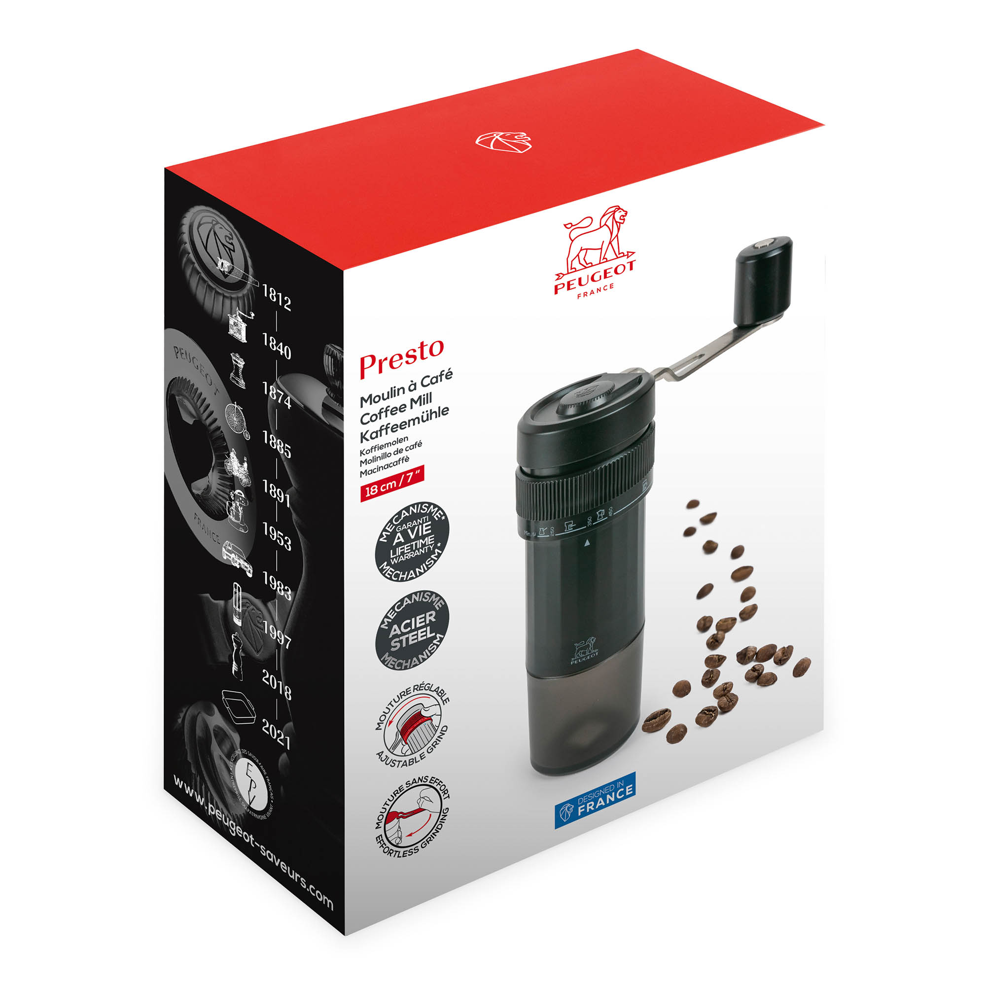 PEUGEOT PRESTO coffee grinder for precise grinding