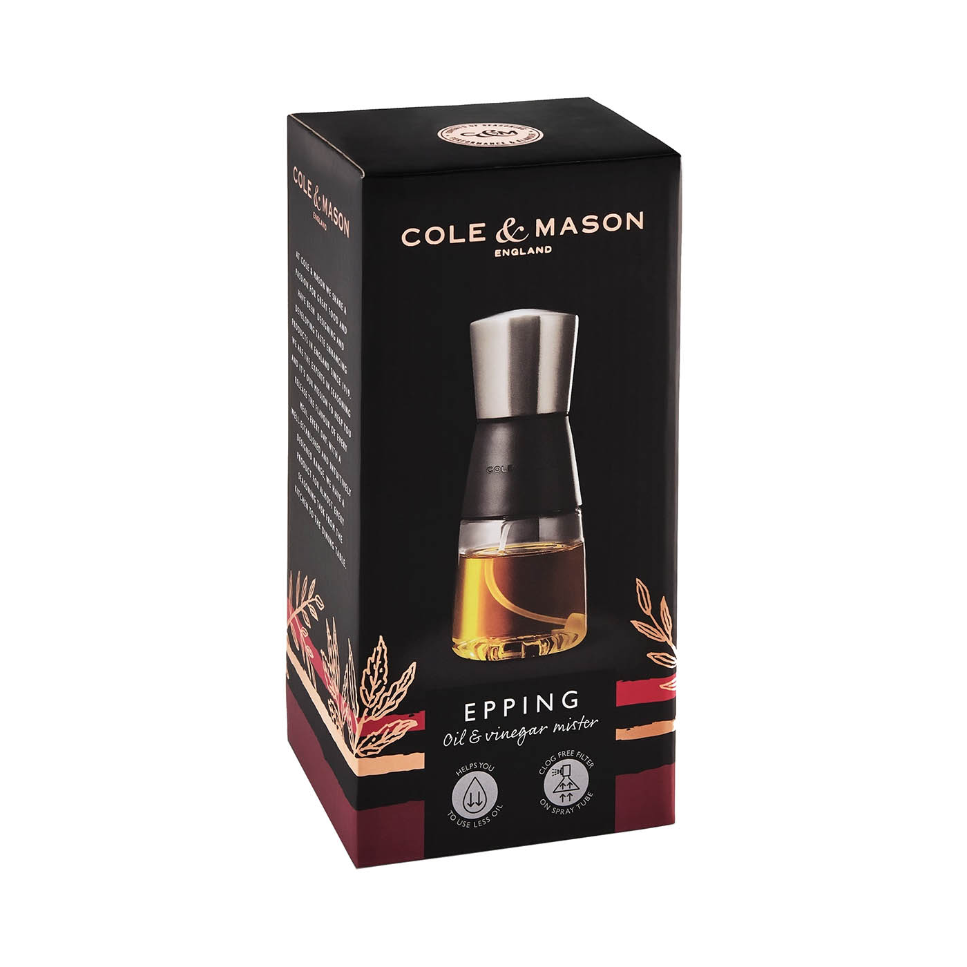 COLE & MASON Essig-/Öl-Zerstäuber Essig-/Öl-Sprüher EPPING 150 ml