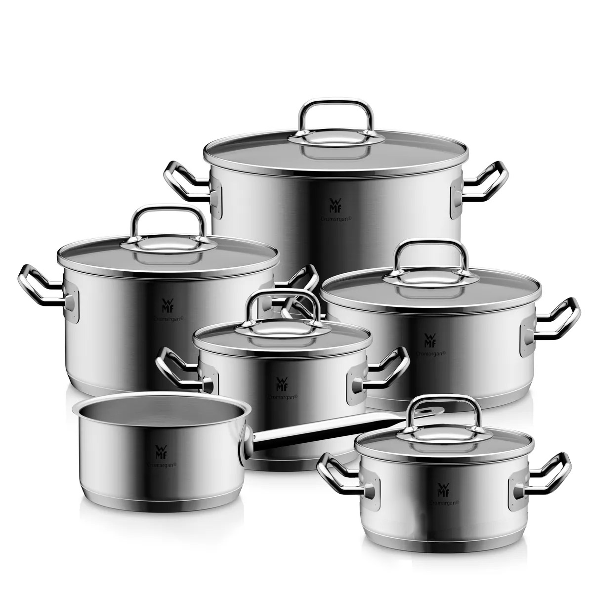 WMF Topfset PROFI ONE 6-teilig mit Glasdeckeln INDUKTION