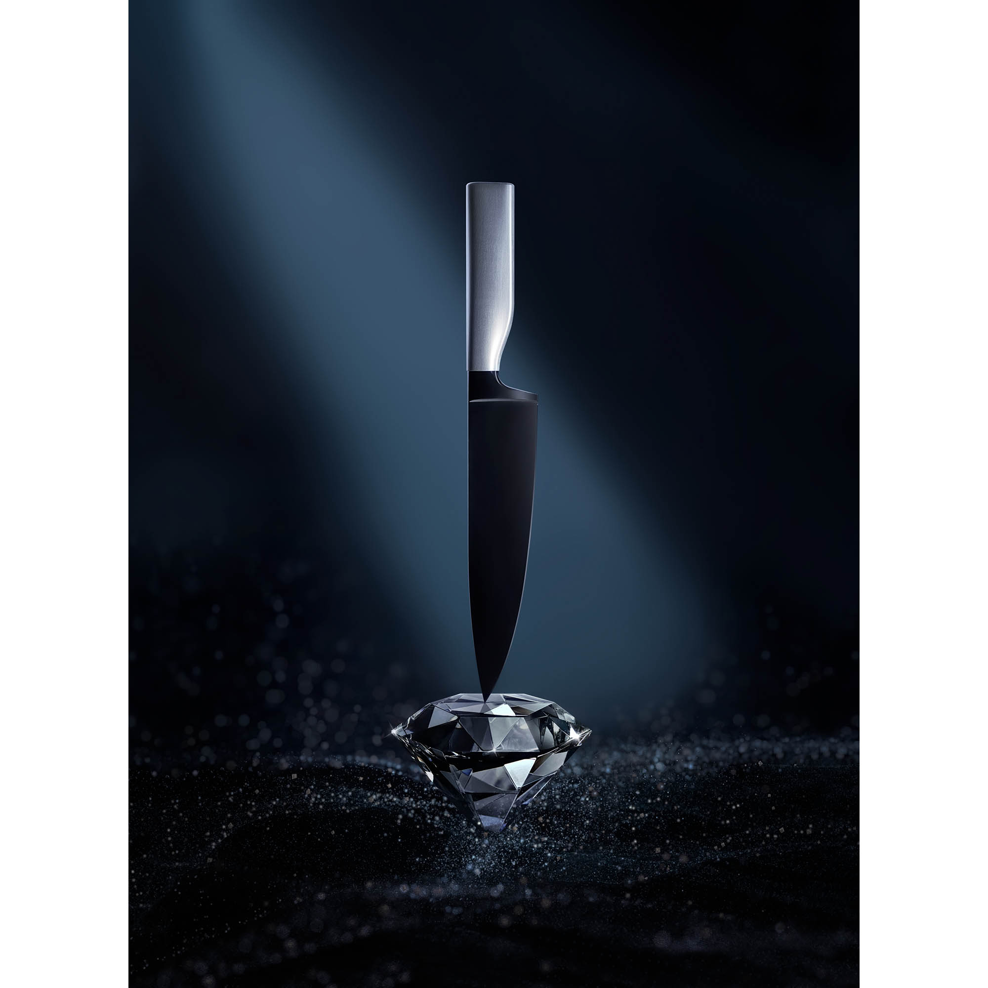 WMF Messer-Set ULTIMATE BLACK 4 Messer mit transparentem FlexTec-Messerblock