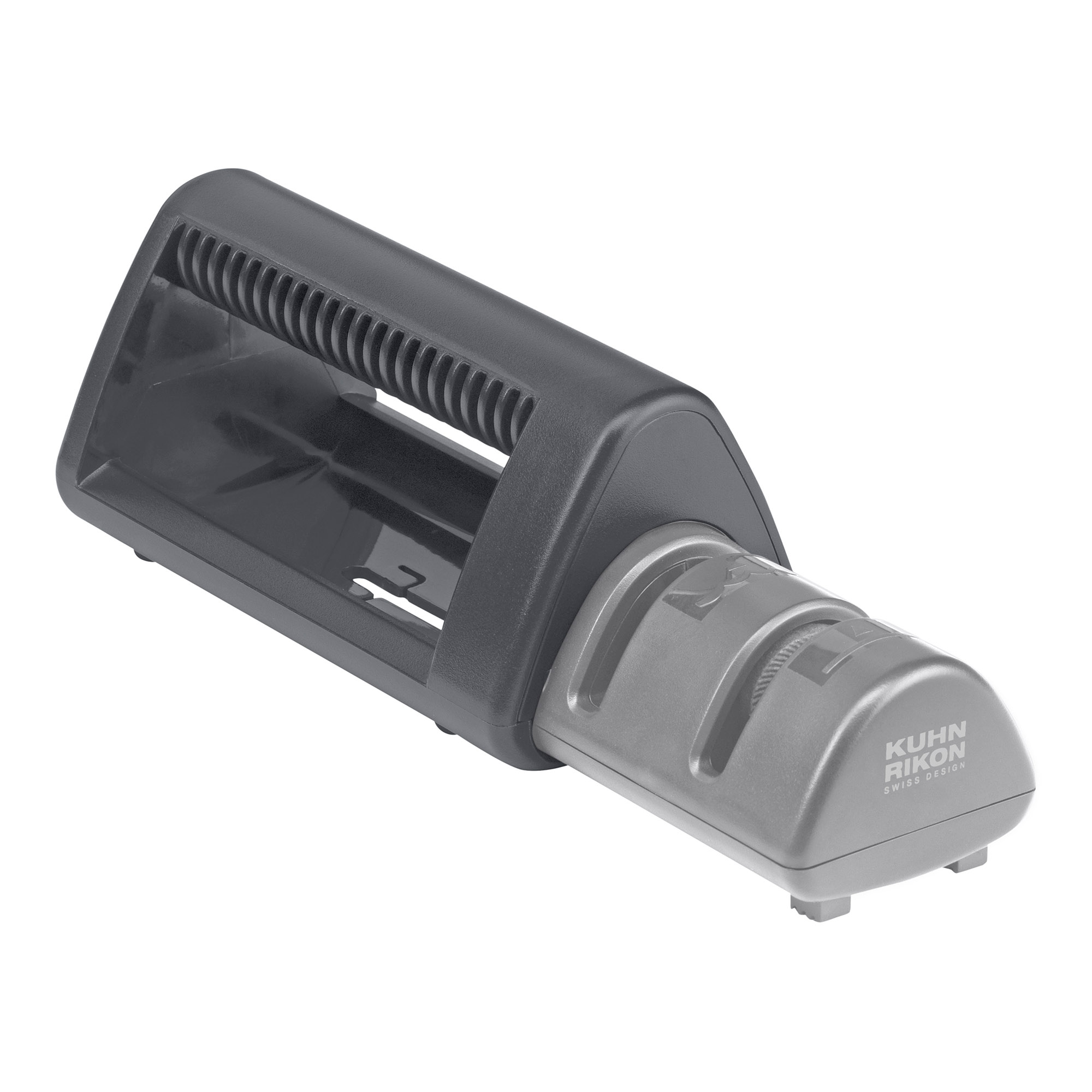 KUHN RIKON Dual-Messerschärfer für gerade und gezahnte Klingen grau