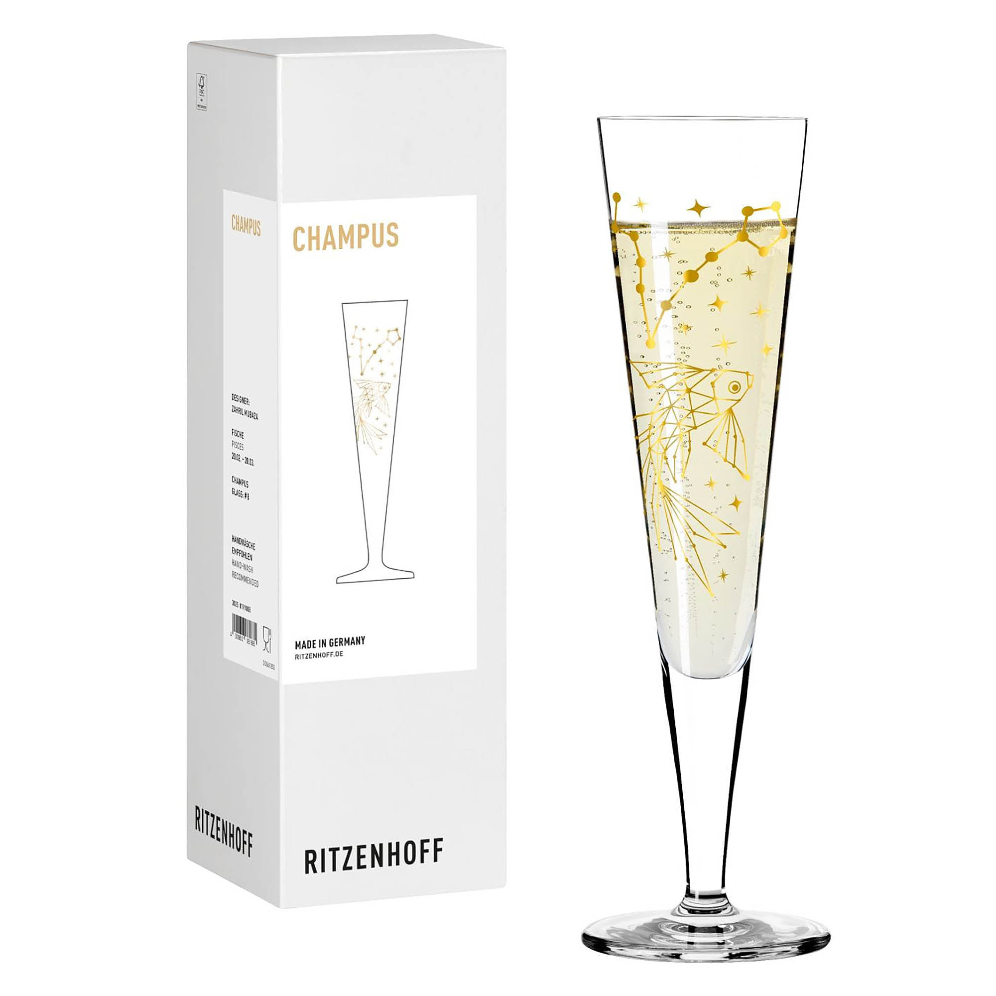 RITZENHOFF Champagne glass ASTRO # 8 - Pisces Contents 205 ml