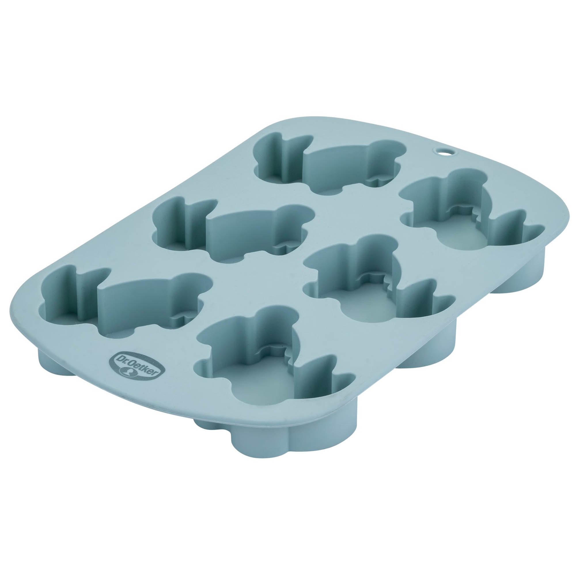 DR.OETKER Silikon-Backform HÄSCHEN für 6 kleine Hasen-Küchlein