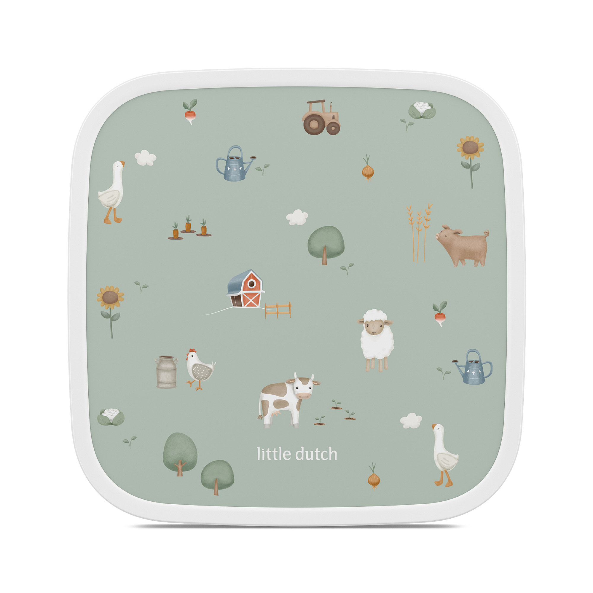 MEPAL CAMPUS Large Lunch Box, 1.3 litres, with 2 LITTLE DUTCH Little Farm bento inserts