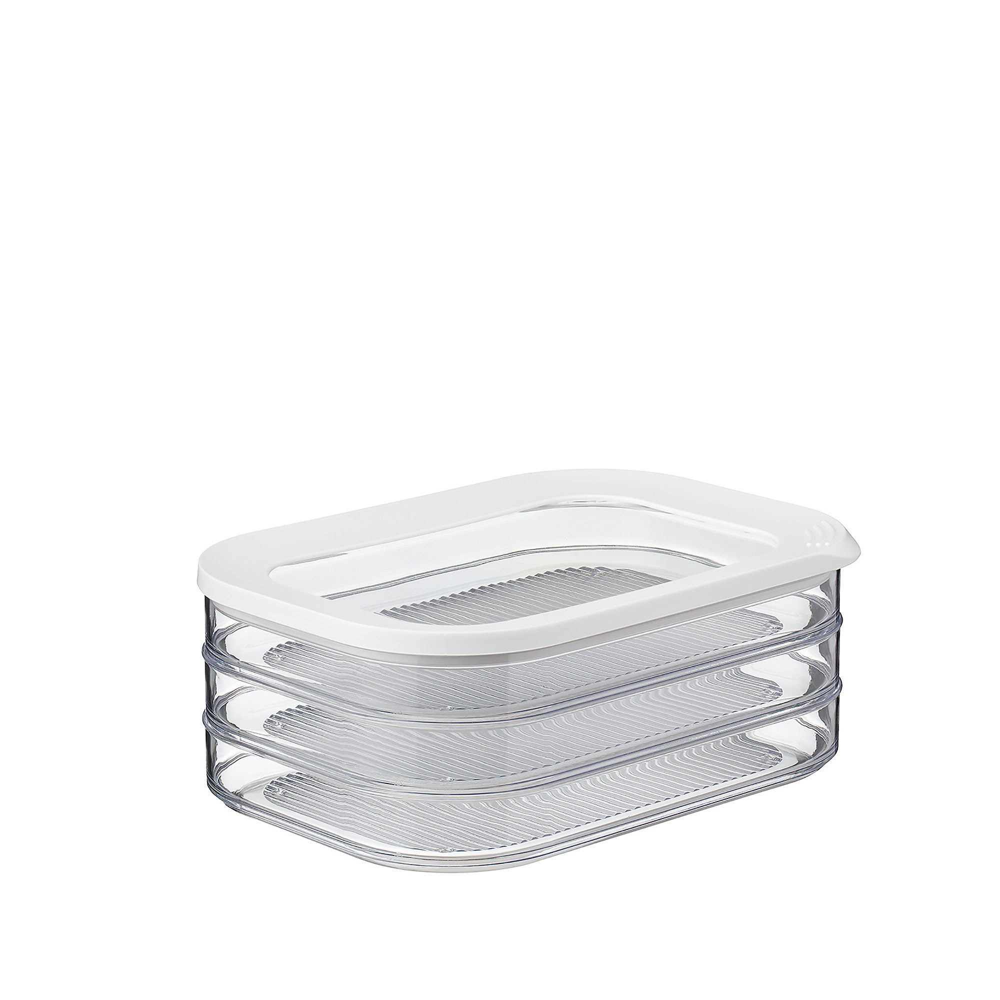 MEPAL Vorratsdose MODULA Aufschnittdose 3-lagig 3 x 0,55 Liter transparent weiß