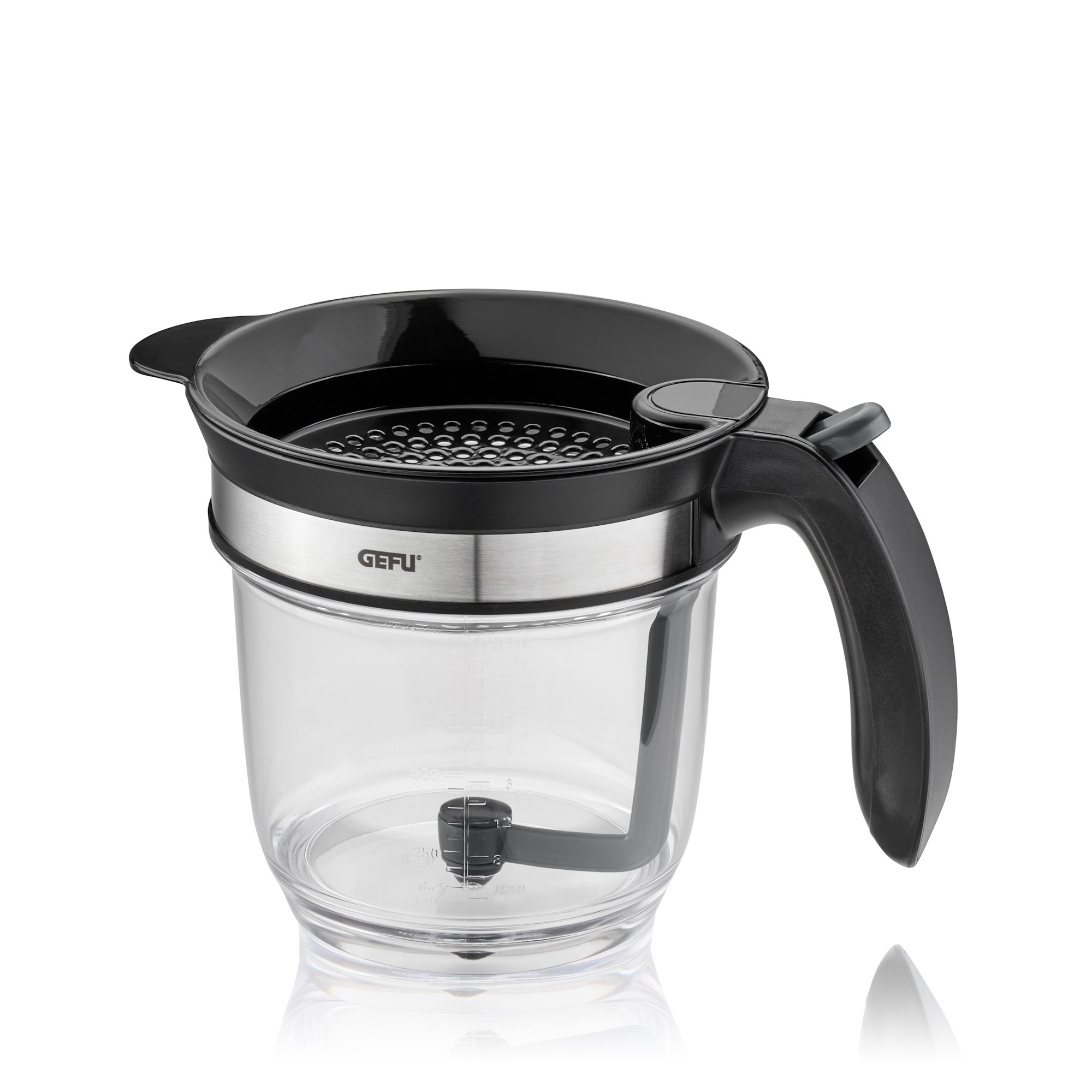 GEFU Fett-Trennkanne Fettreduzierkanne FLUIDO mit Bodenventil