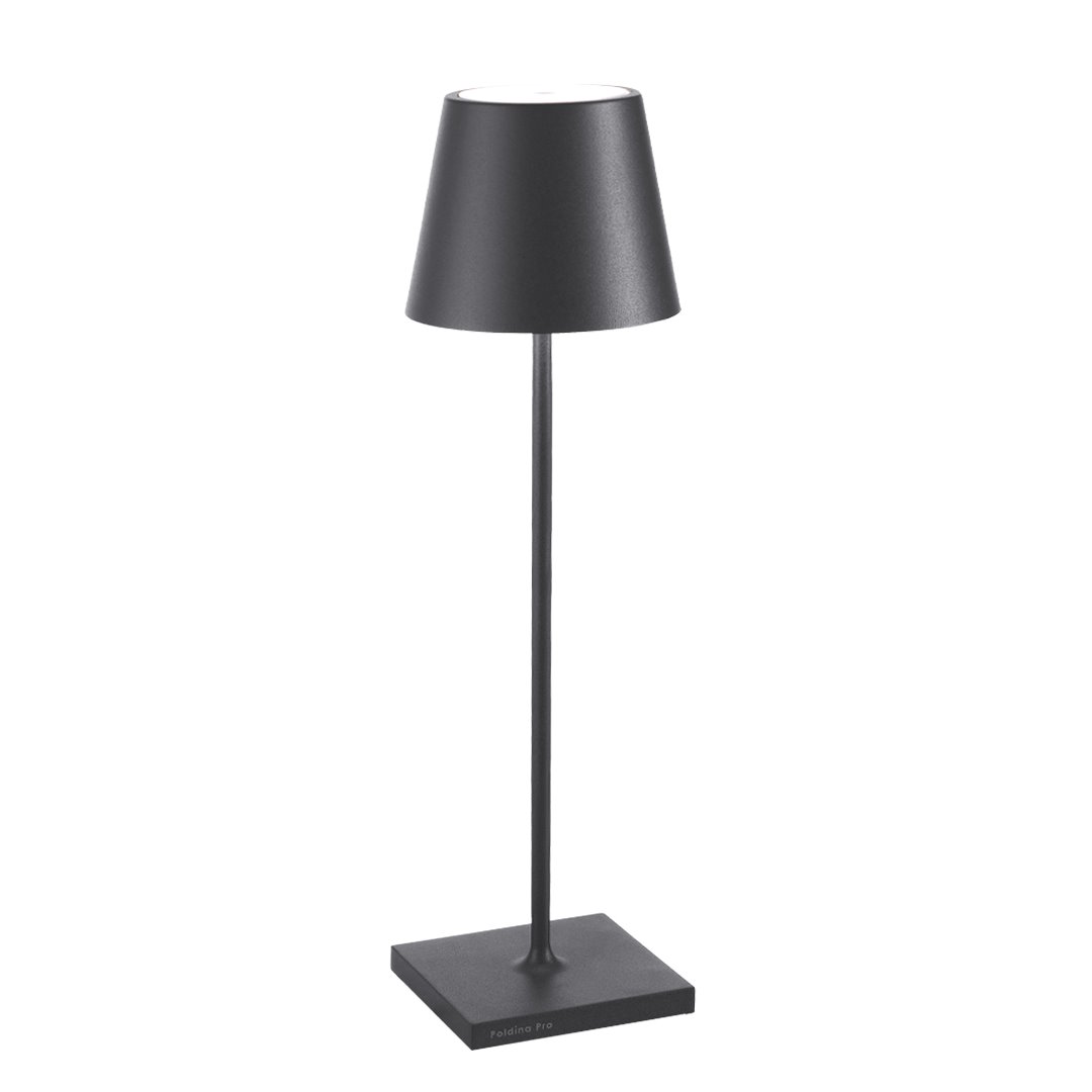 ZAFFERANO LED-Tischlampe POLDINA PRO 38 cm Dark grey