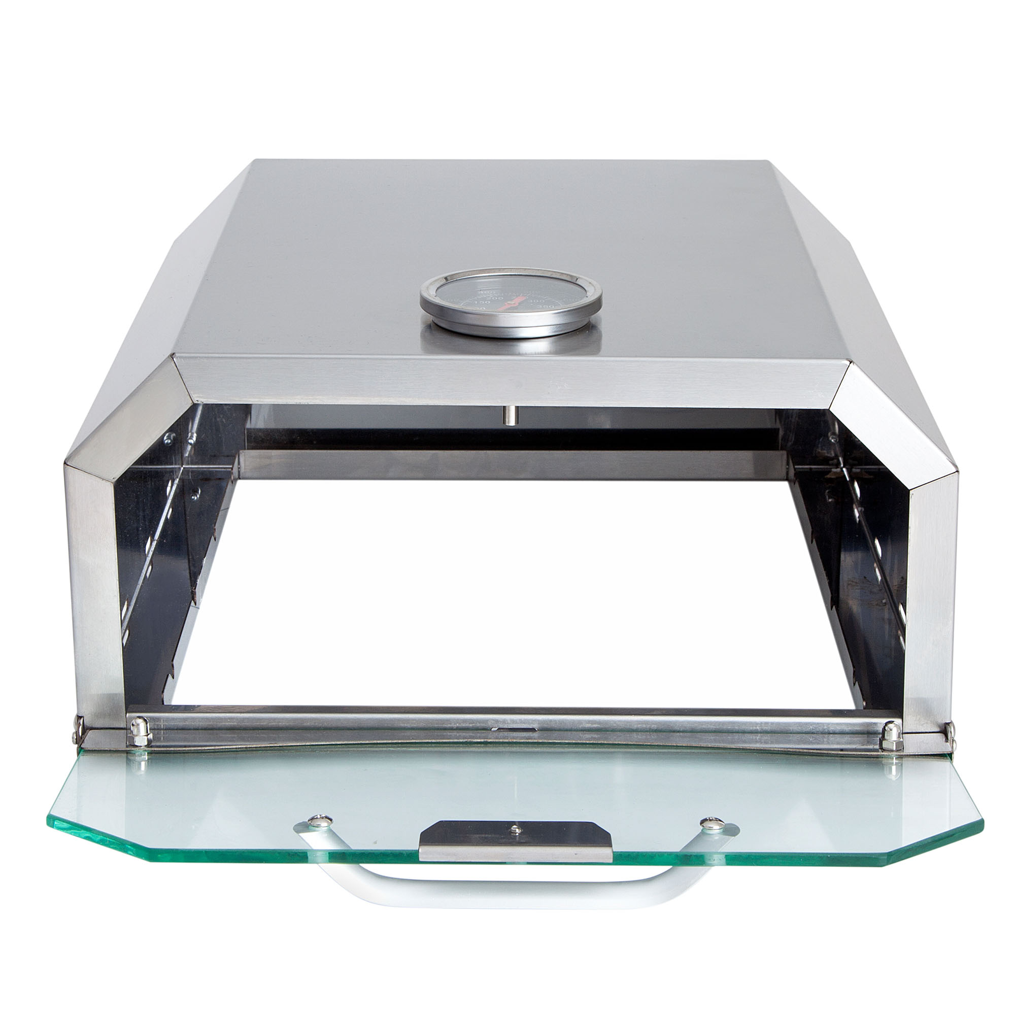 ALLGRILL Edelstahl-Aufsatz für Gasgrills mit Seitenkocher PIZZABOXX eckig