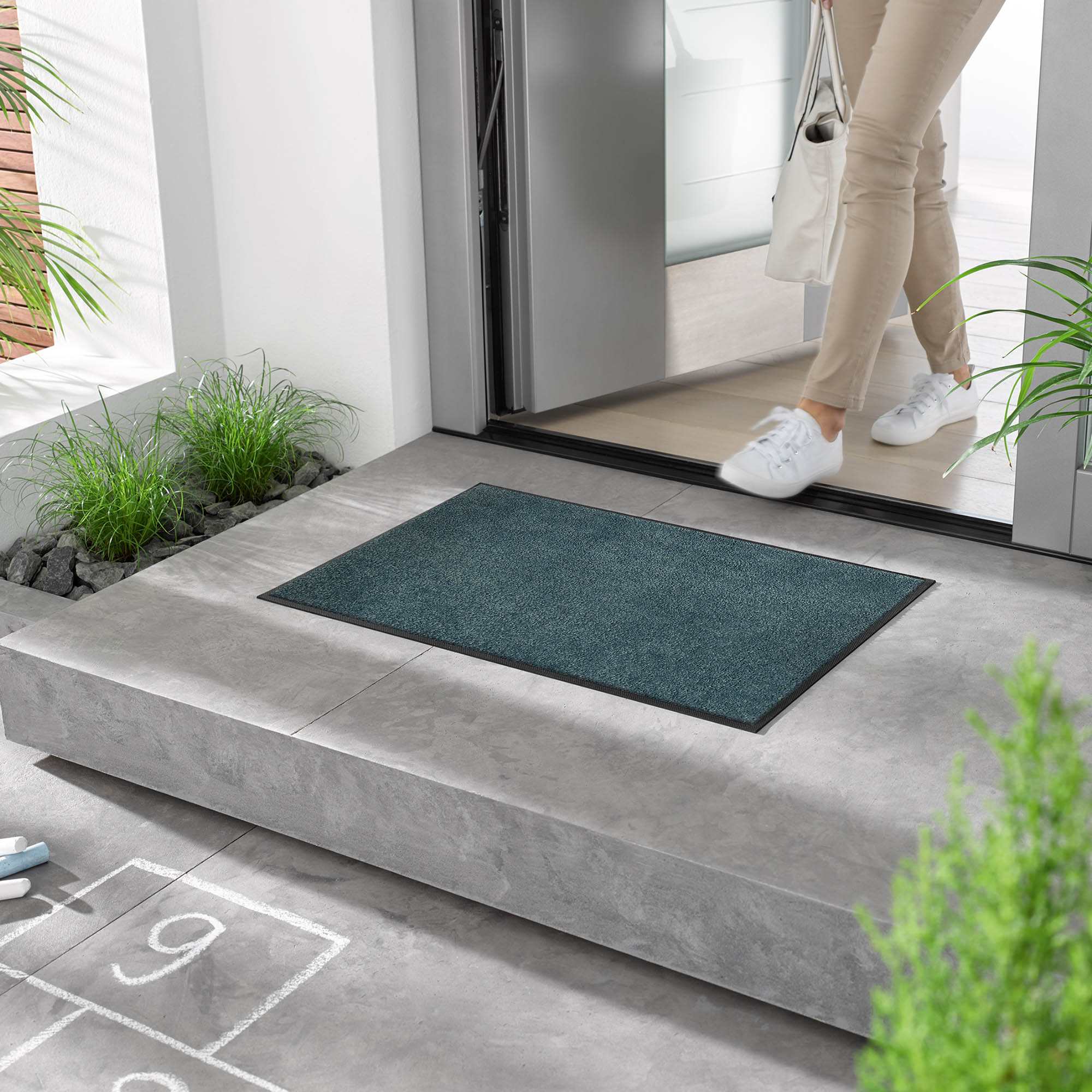 WASH + DRY Fußmatte 50 x 75 cm Monocolours ORIGINAL Denim Blue