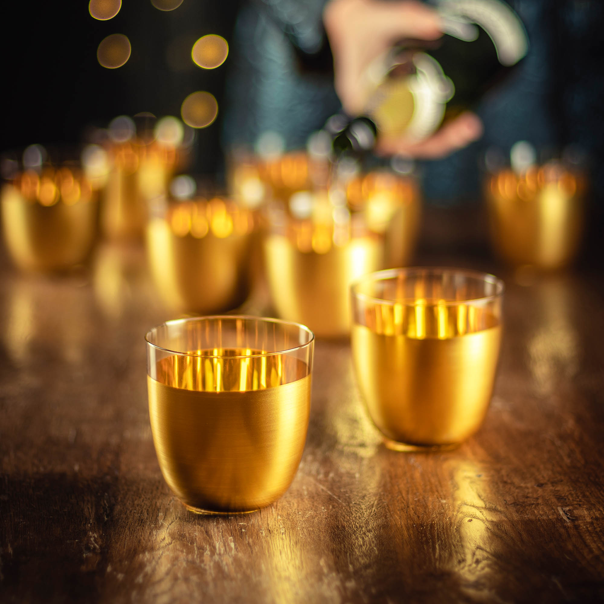 EISCH Serie COSMO GOLD 2er Set Becher Tumbler 390 ml Kristallglas mit Echtgold