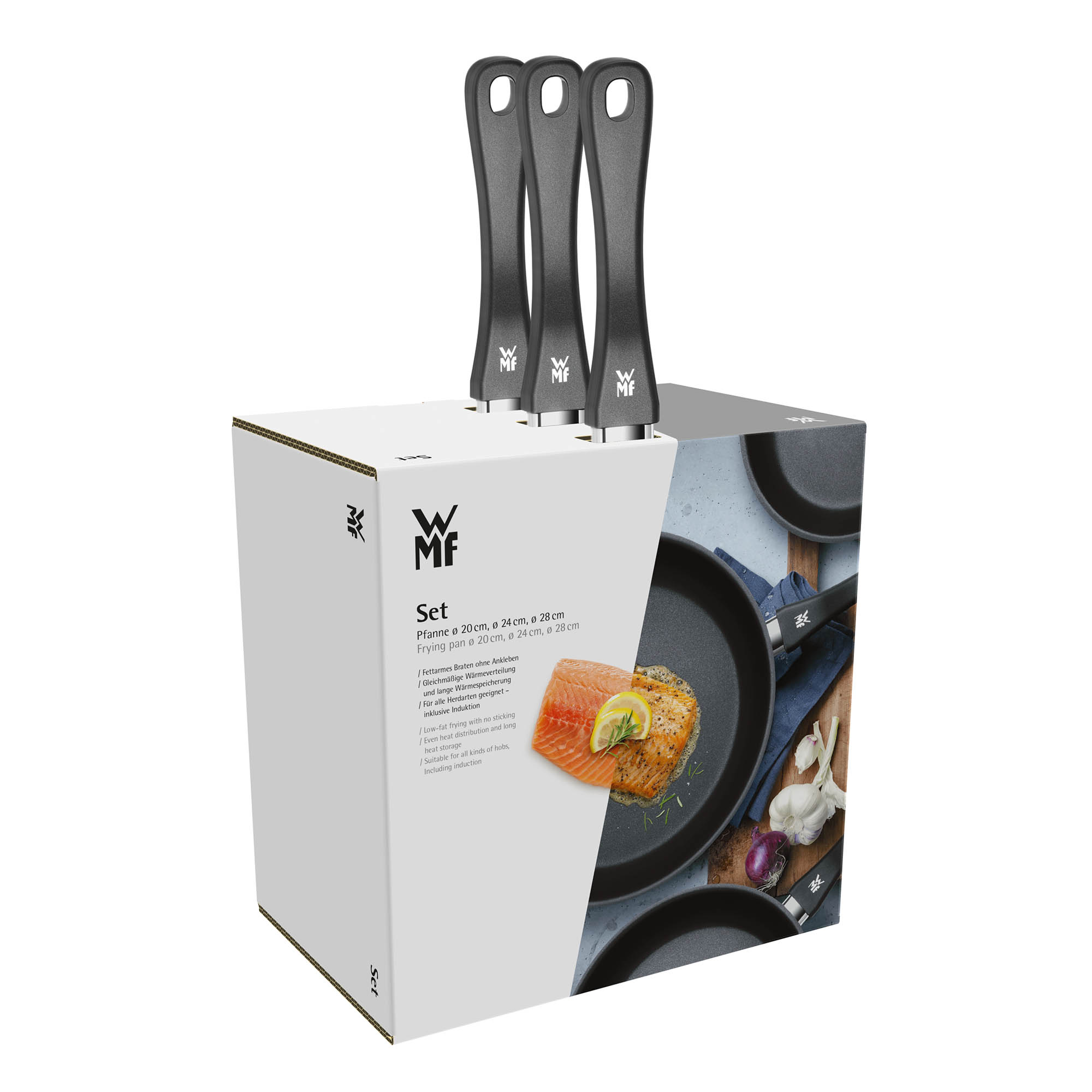 WMF Bratpfannen-Set DEVIL 28 cm + 24 cm + 20 cm Antihaftversiegelung INDUKTION