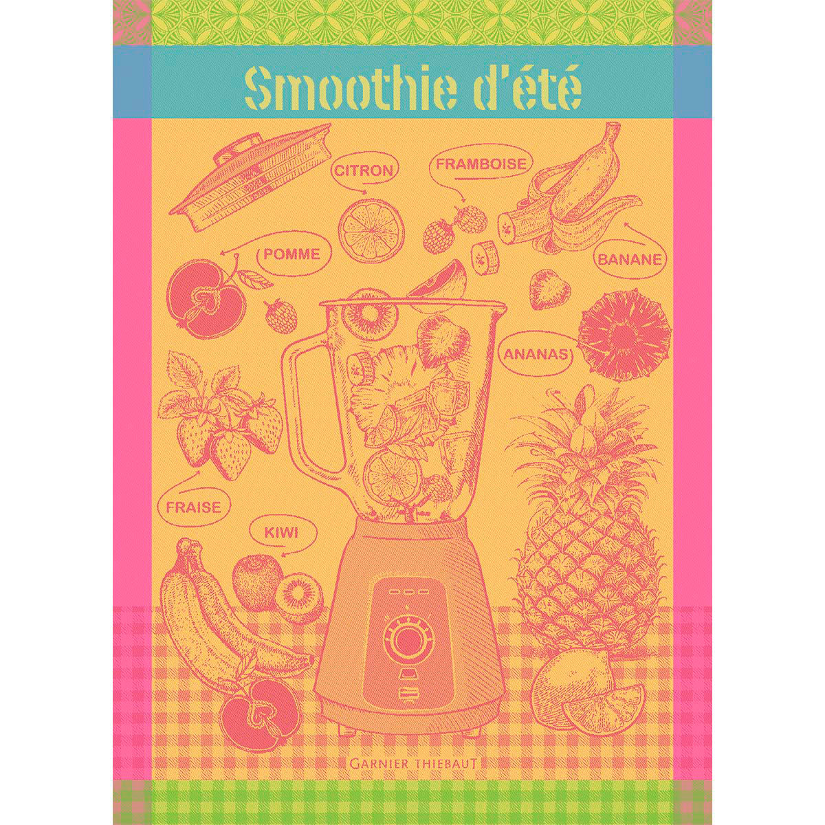 GARNIER-THIEBAUT Geschirrtuch SMOOTHIE D'ÉTÉ 56 x 78 cm 100% Baumwolle