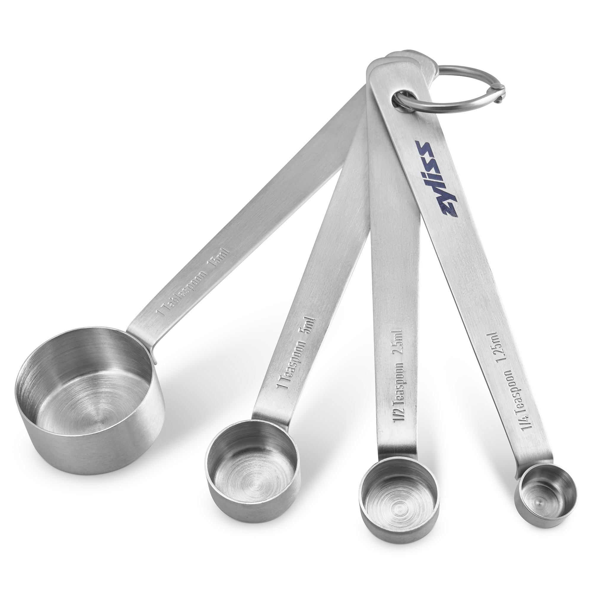 ZYLISS Messlöffel-Set aus Edelstahl mit 4 Größen von 1,25 ml bis 15 ml