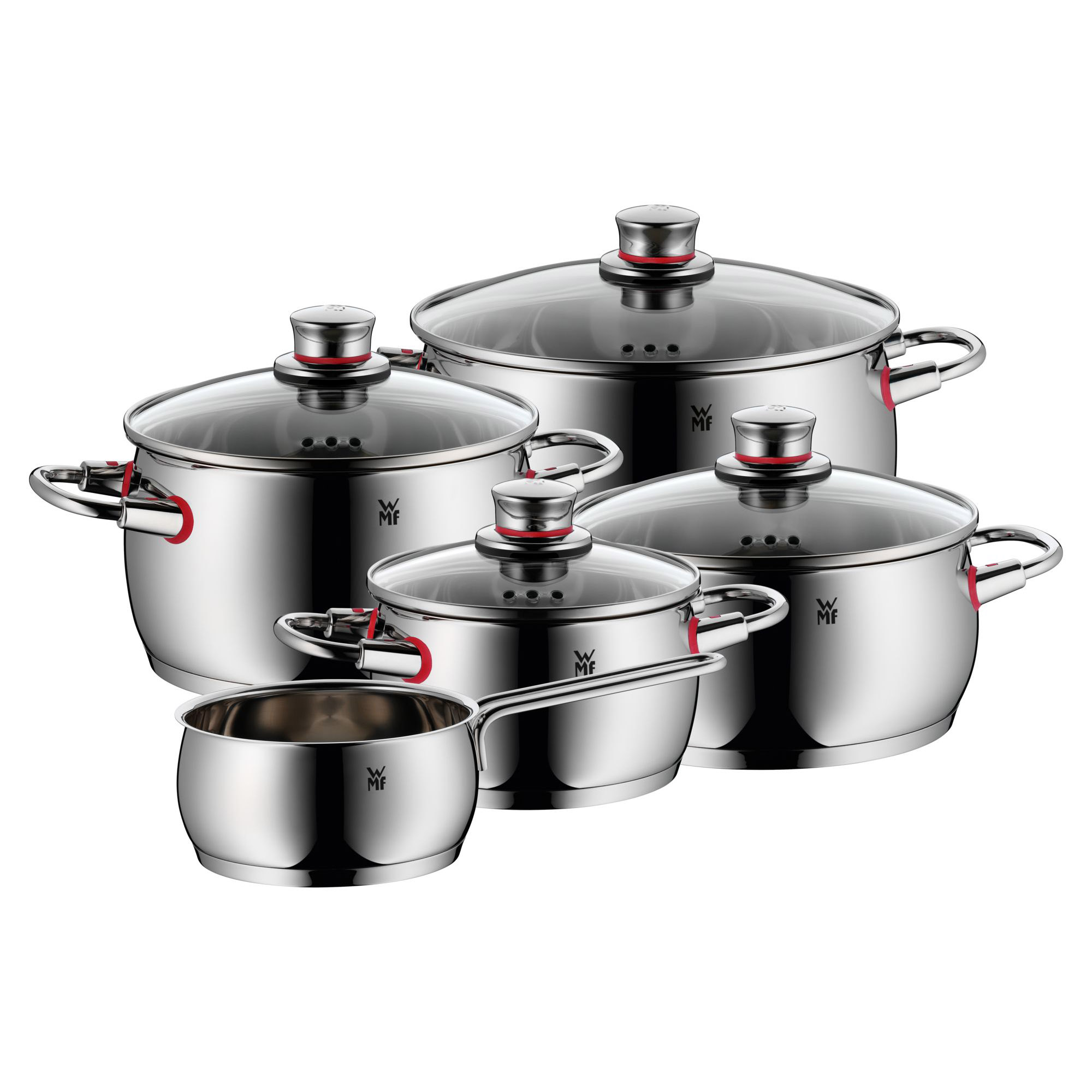 WMF Topfserie QUALITY ONE Topfset 5-teilig mit Stieltopf COOL+Griffe INDUKTION