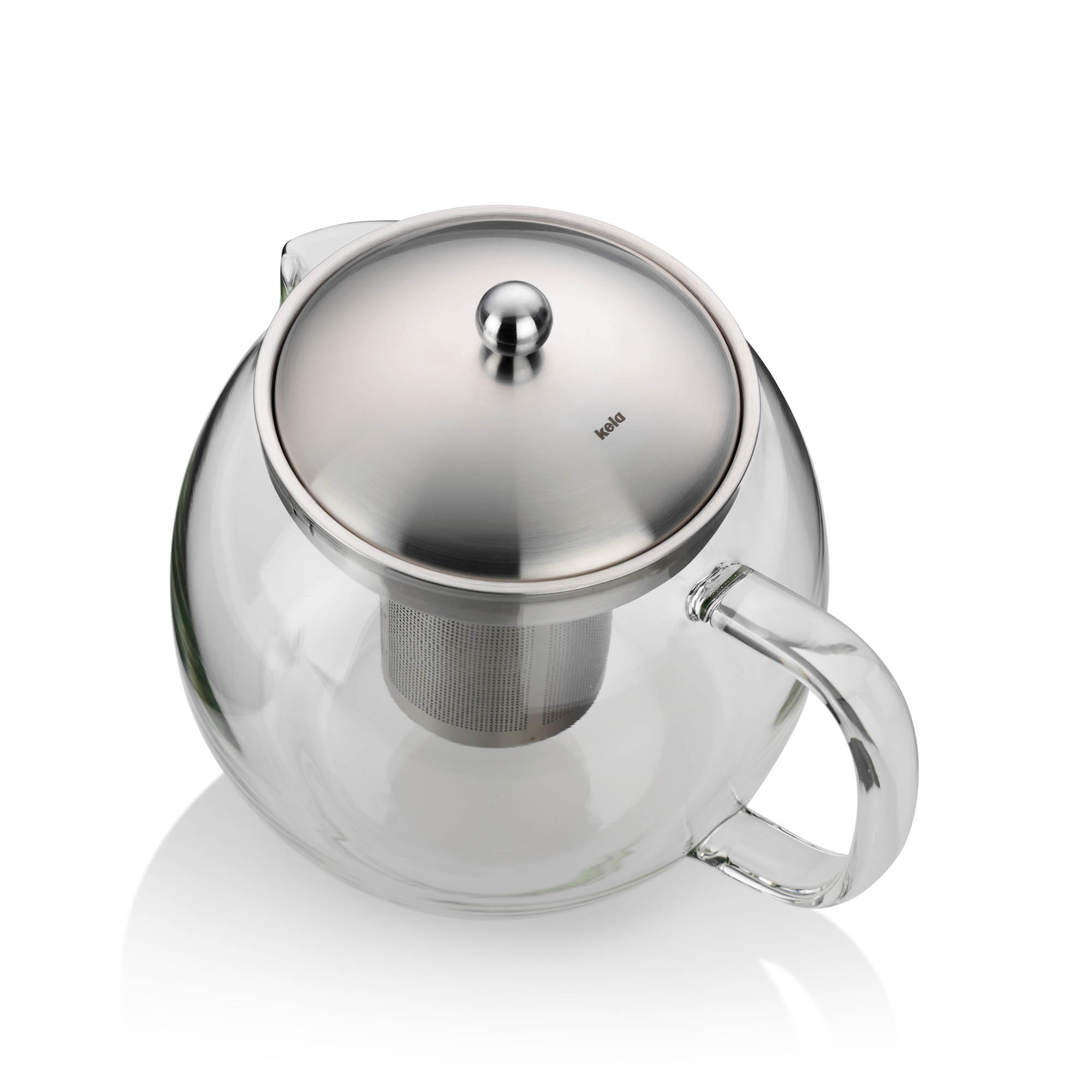 KELA CYLON glass teapot with lid and stainless steel strainer insert 1.2 litres