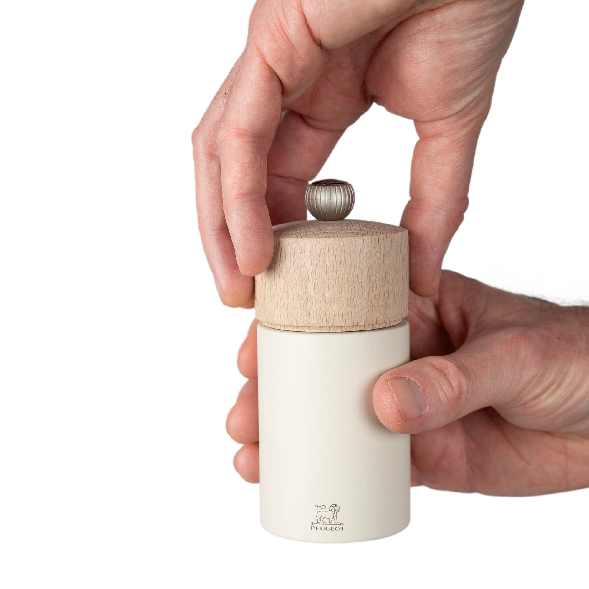 PEUGEOT BOREAL Salt Mill, 12 cm, light beech wood with ZIRLION grinding mechanism