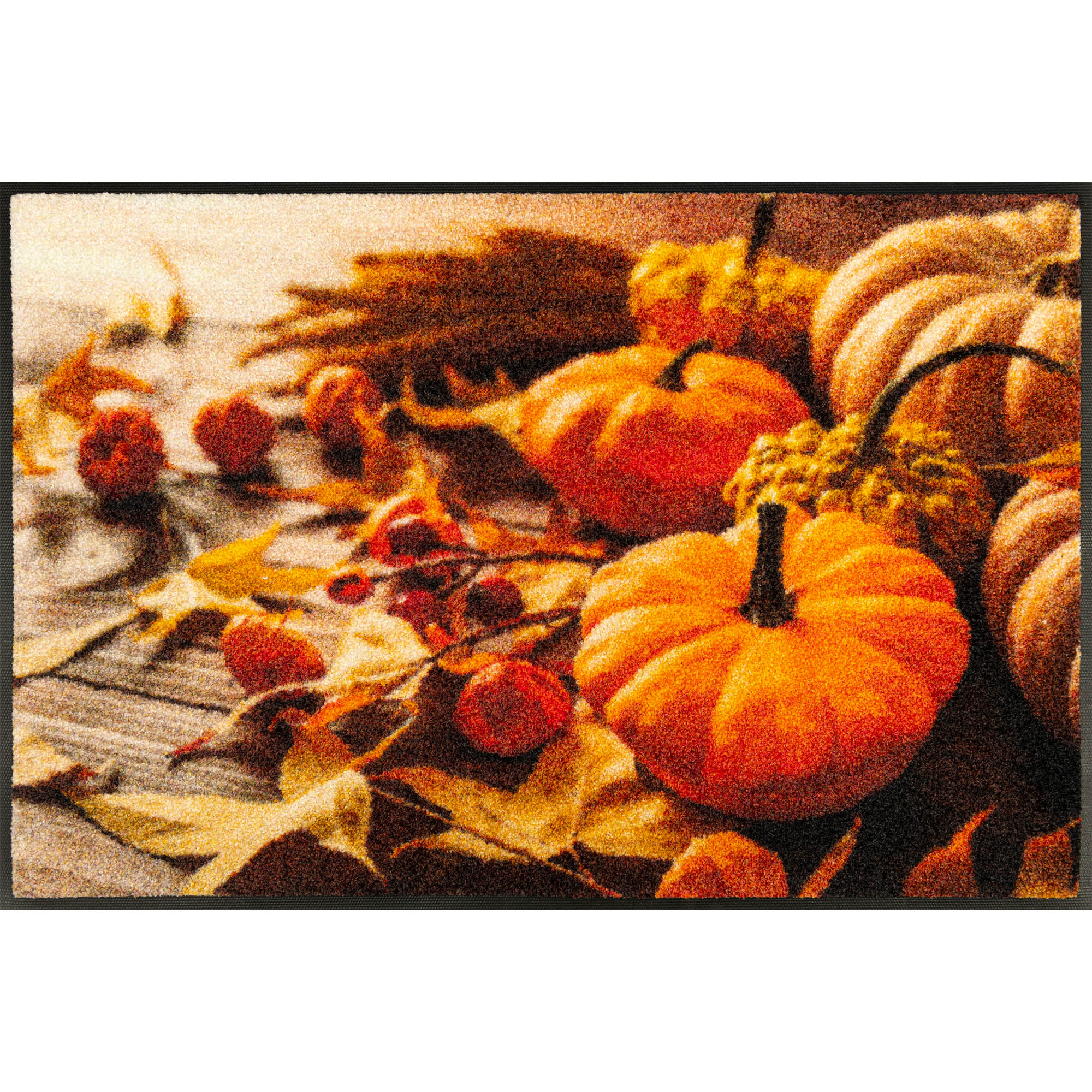 WASH + DRY Fußmatte 50 x 75 cm Motiv PUMPKIN GLOW Kürbisse