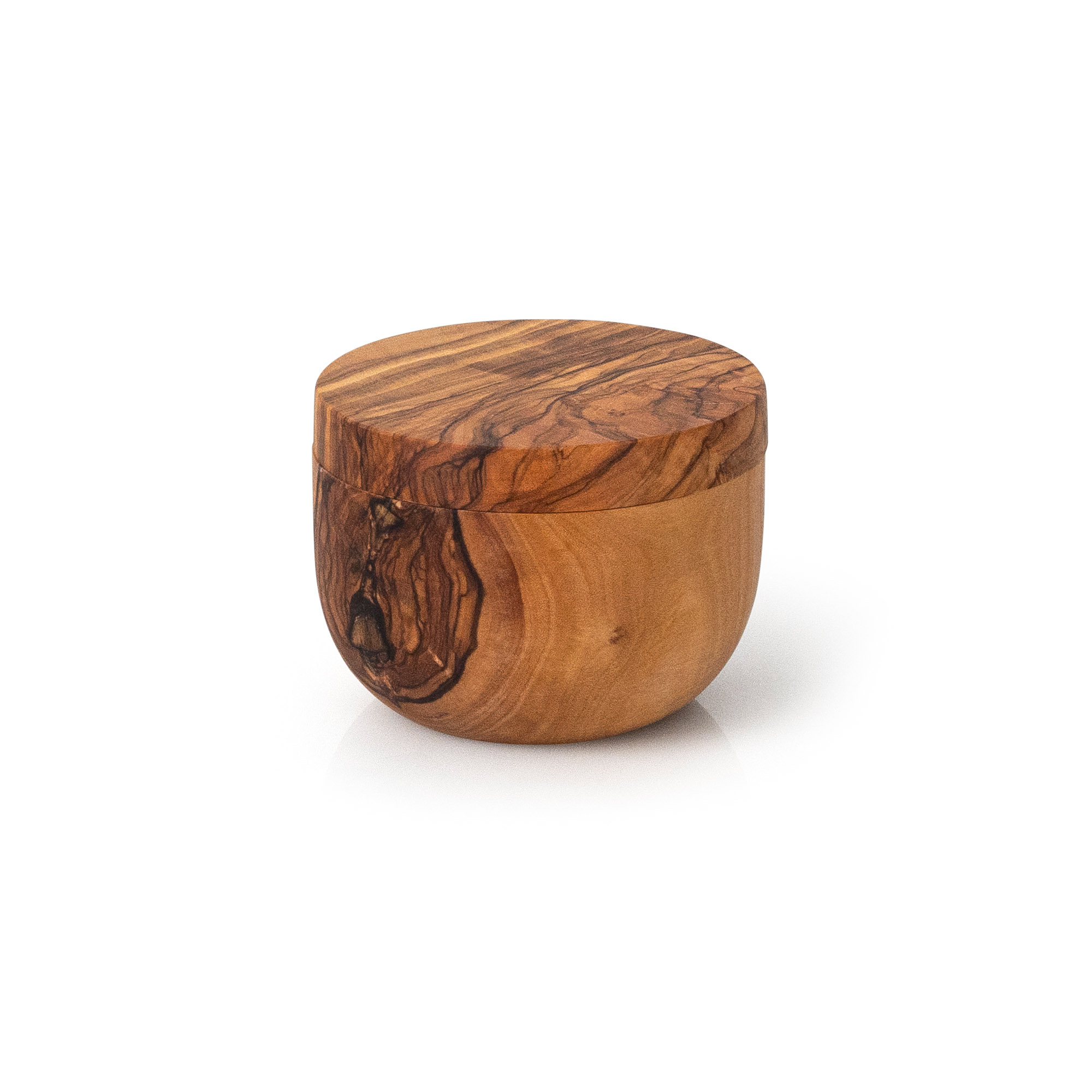 CONTINENTA Dose aus Olivenholz Salztopf Gewürztopf 9 x 6,5 cm