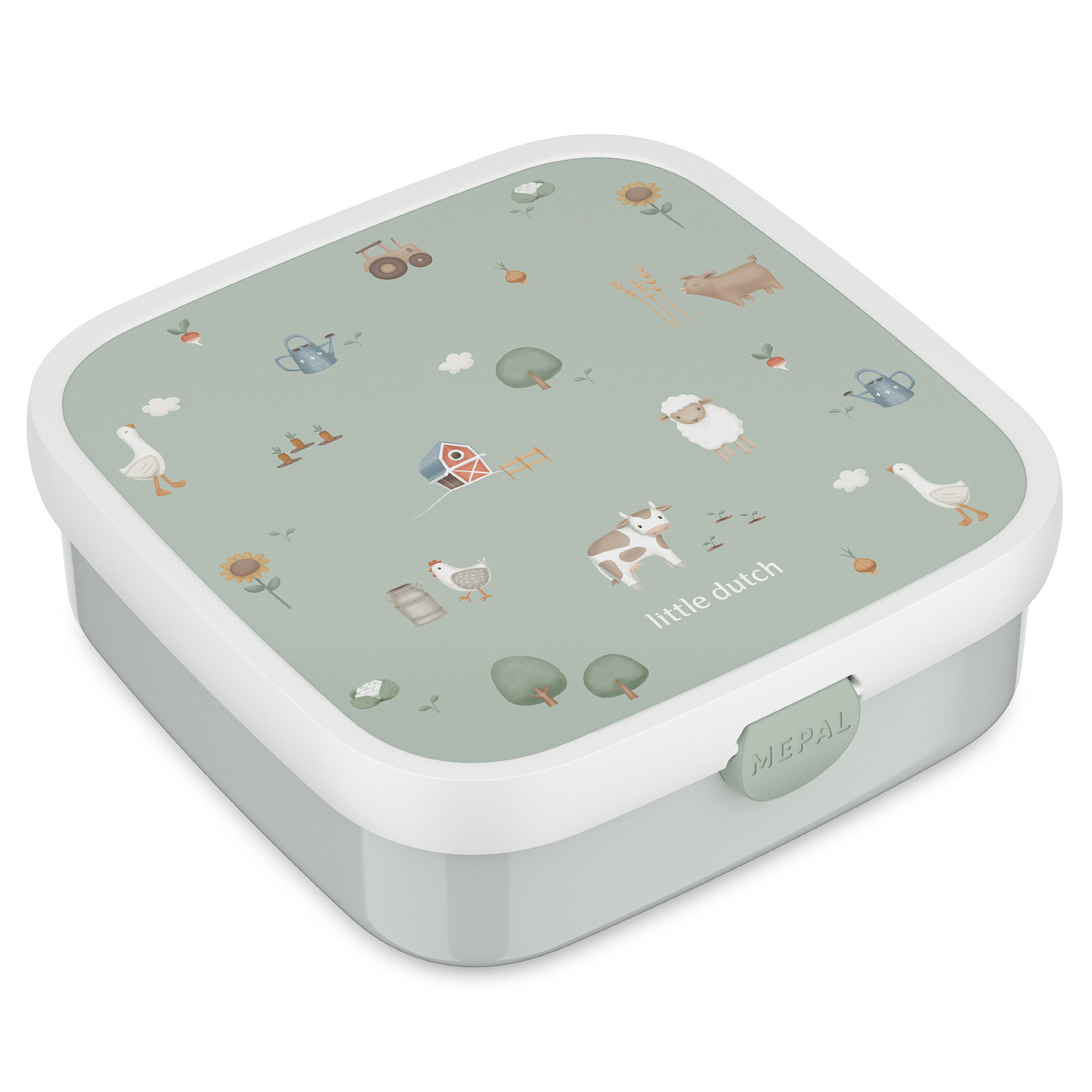 MEPAL Brotdose CAMPUS groß 1,3 Liter 2 Bento-Einsätze LITTLE DUTCH Little Farm