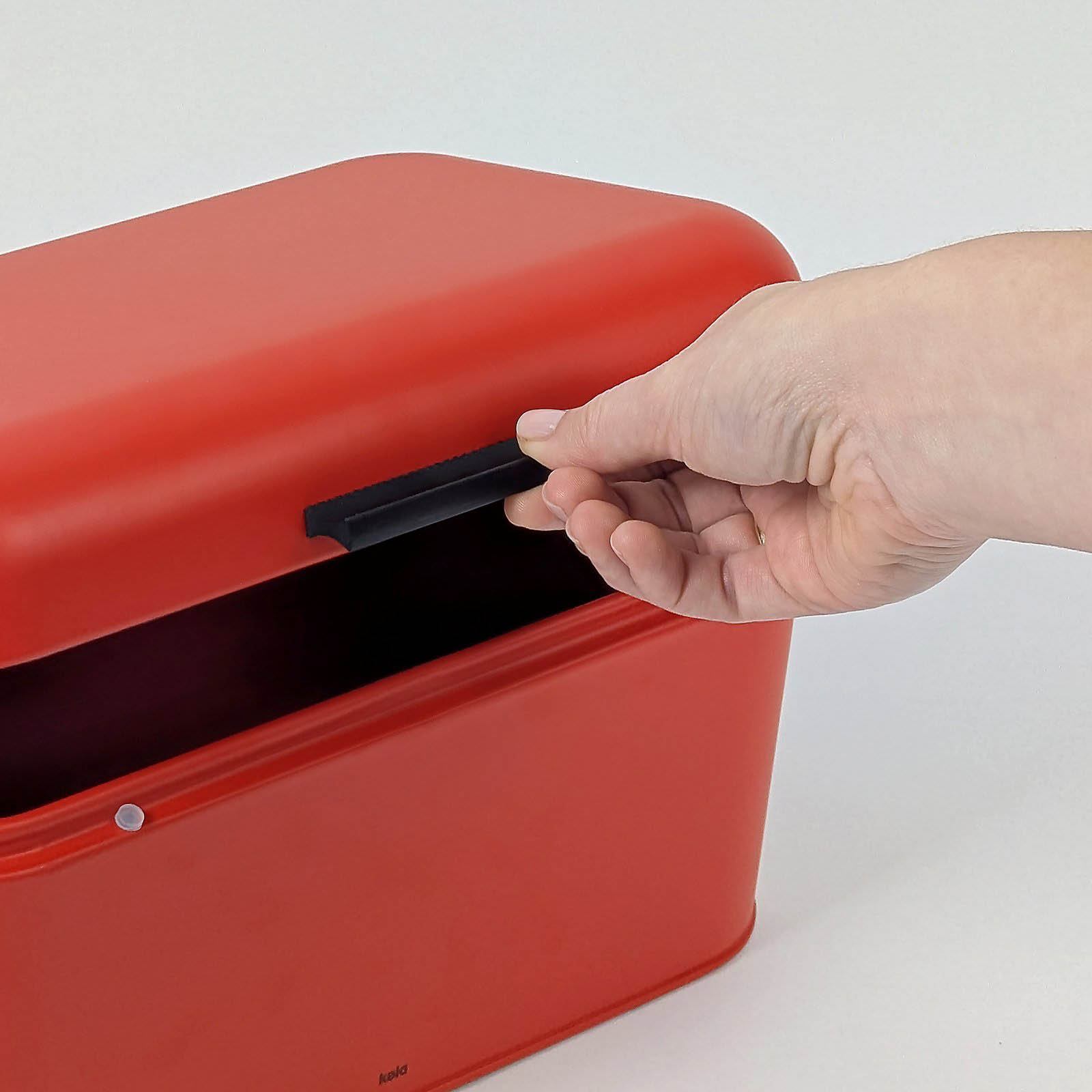 KELA Brotkasten FRISCA aus Metall 30 x 18 x 16,5 cm karminrot