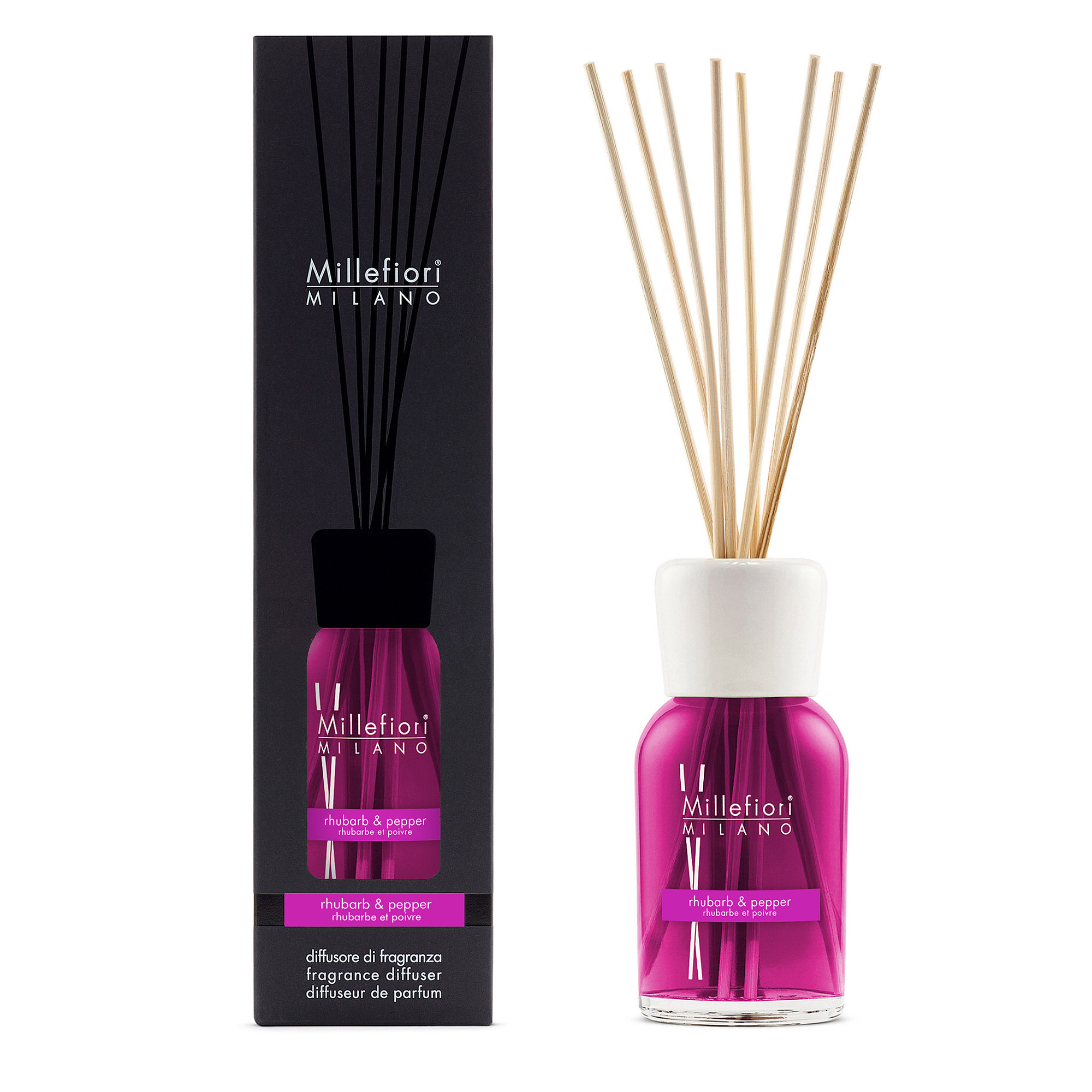 MILLEFIORI MILANO Raumduft Diffuser 500 ml RHUBARB & PEPPER