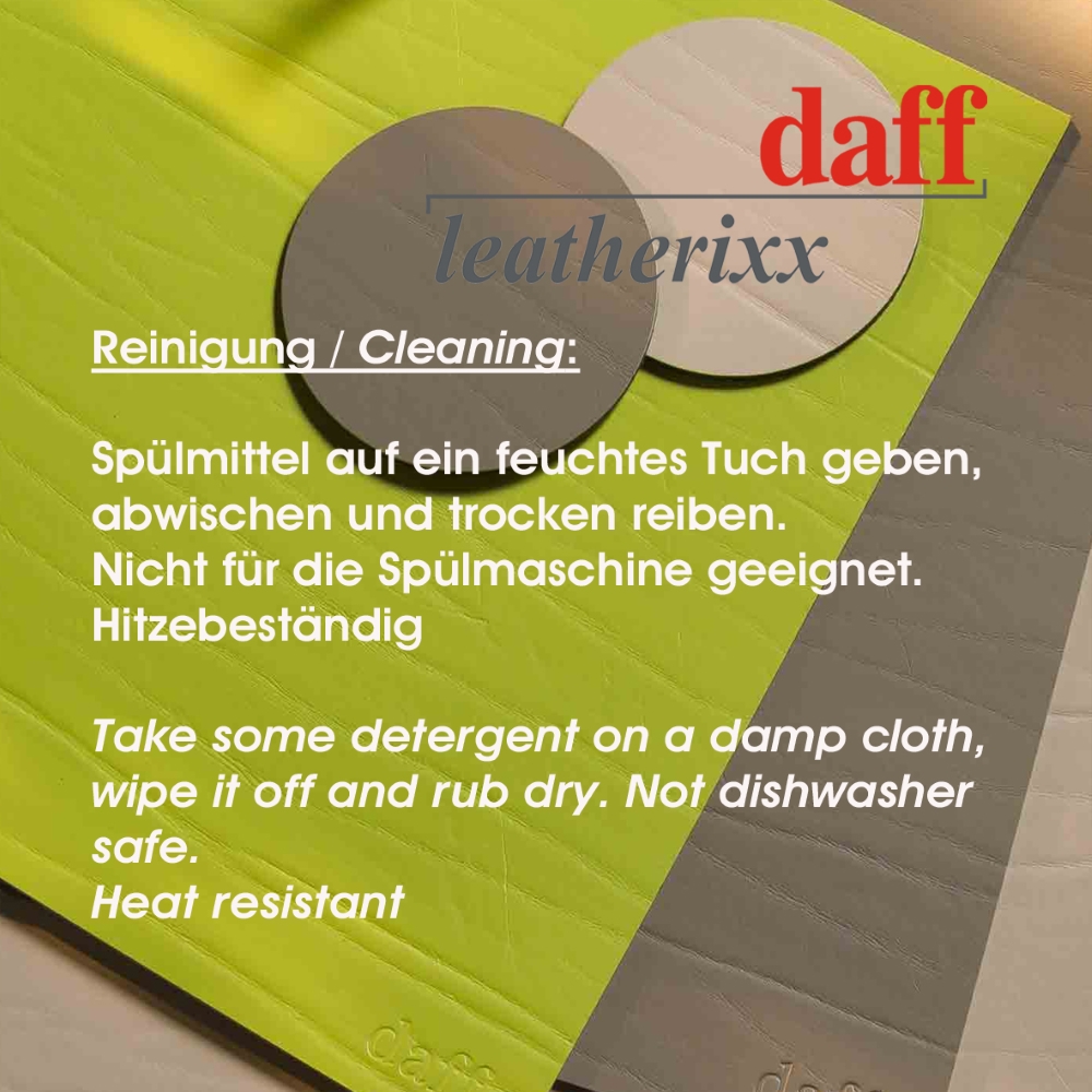 DAFF leatherixx Dumbo placemat 31 x 42 cm nero