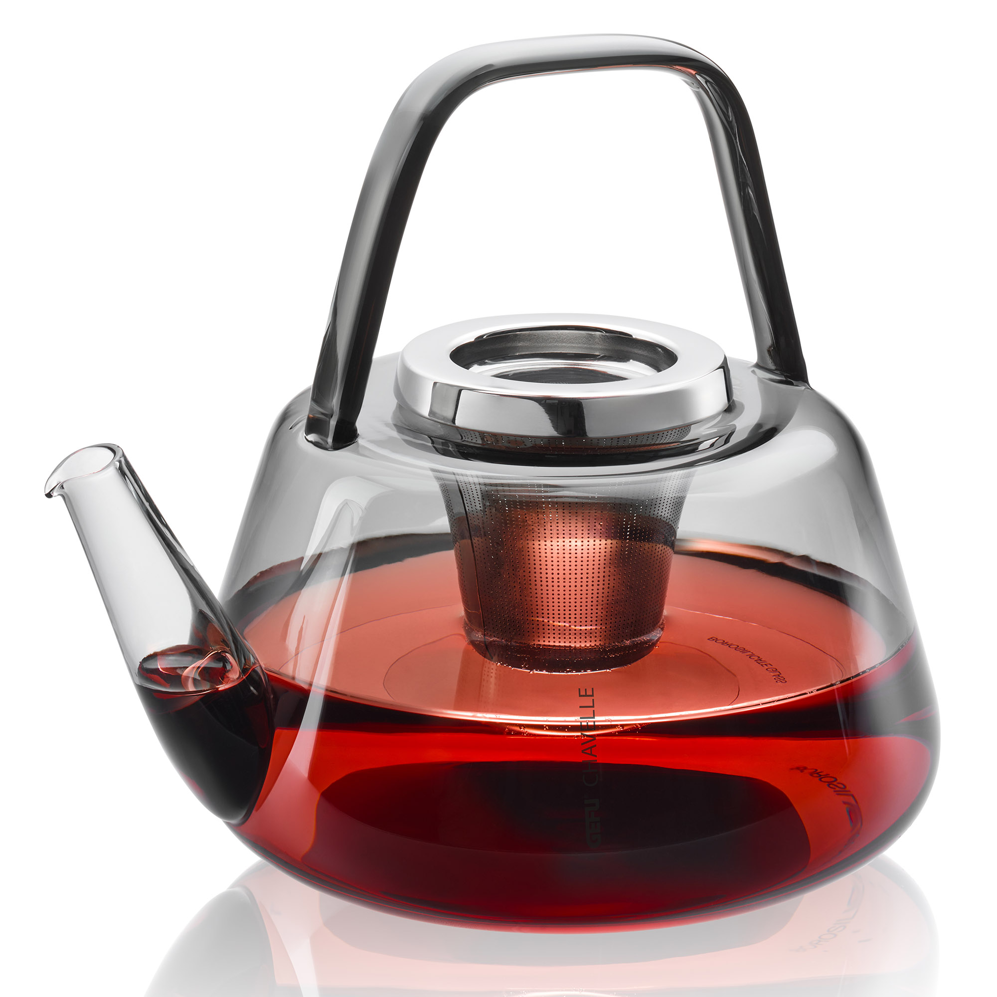 GEFU Teekanne CHAVELLE mit Edelstahl-Teesieb 1,2 Liter für ca. 6 Tassen