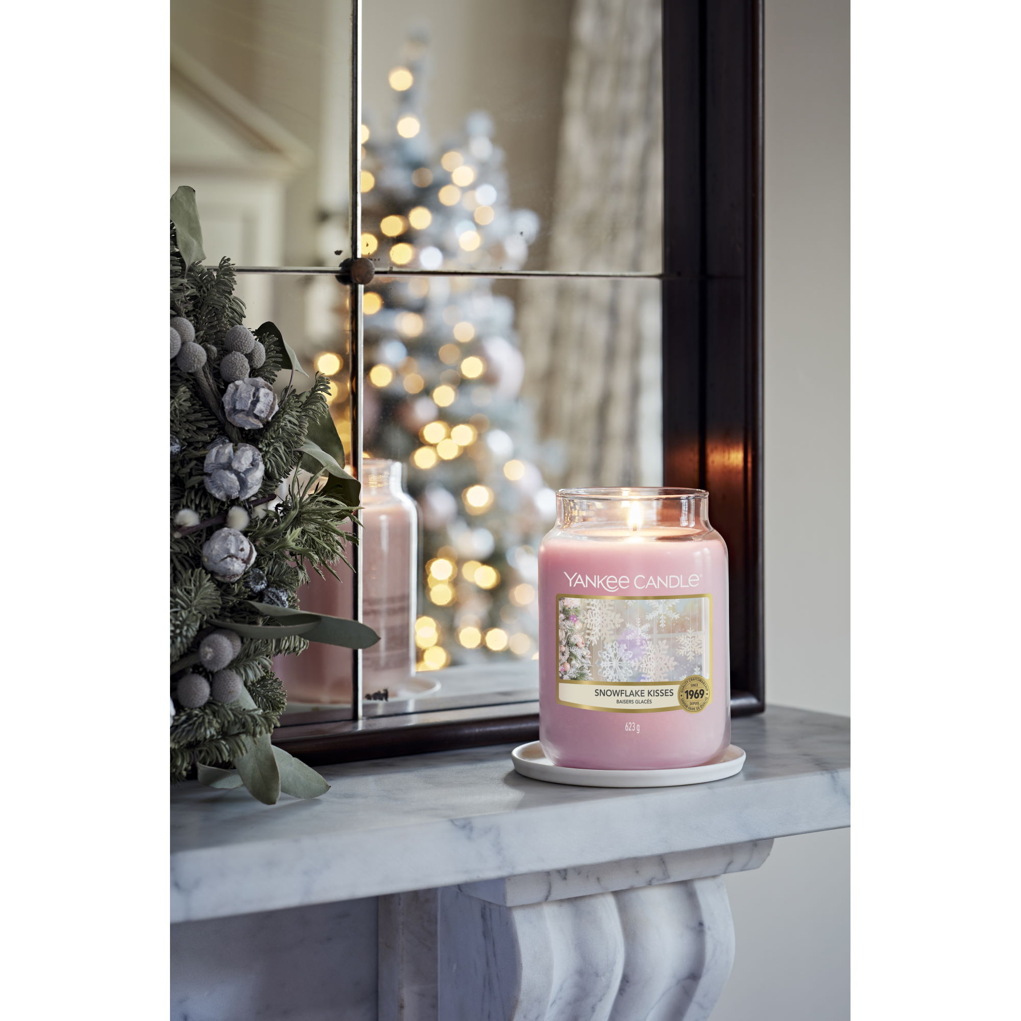 YANKEE CANDLE Große Kerze SNOWFLAKE KISSES 623 g Duftkerze