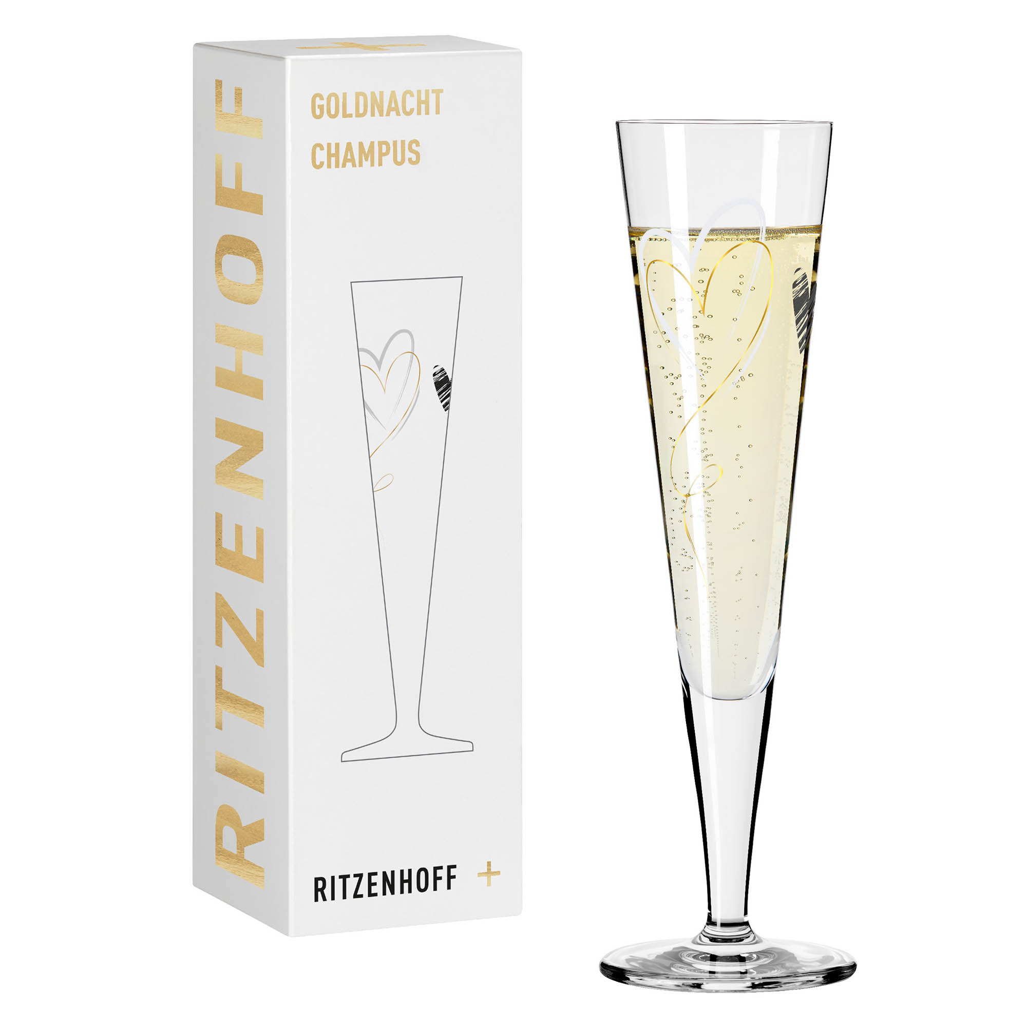 RITZENHOFF Champagne glass GOLDNACHT No 35 Contents 205 ml