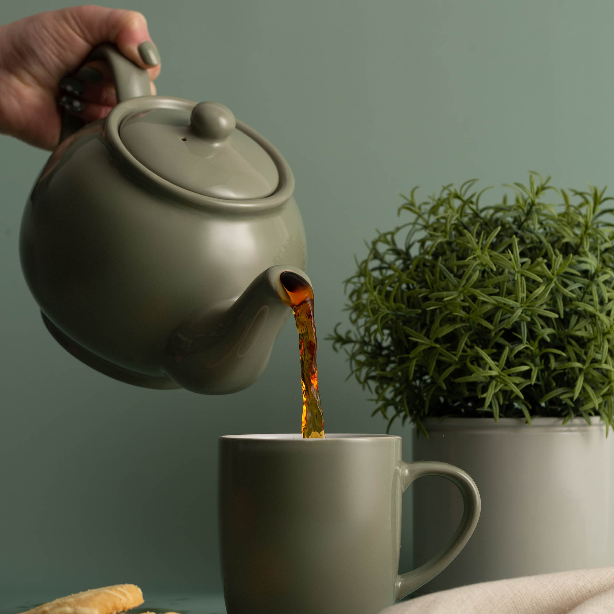PRICE & KENSINGTON Teekanne 0,45 Liter für 2 Tassen salbeigrün