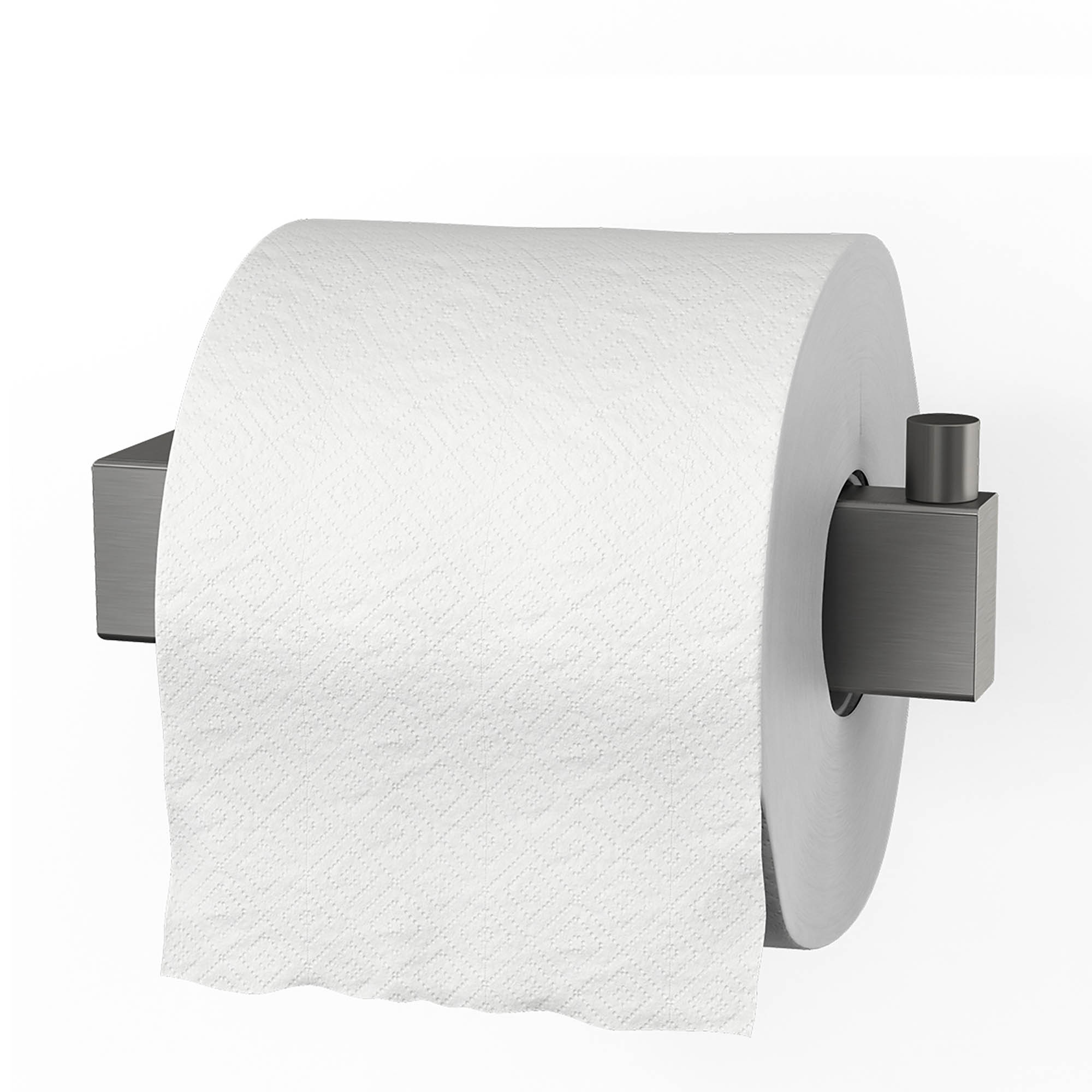 ZACK Toilettenpapierhalter LINEA Edelstahl graphite für Wandmontage