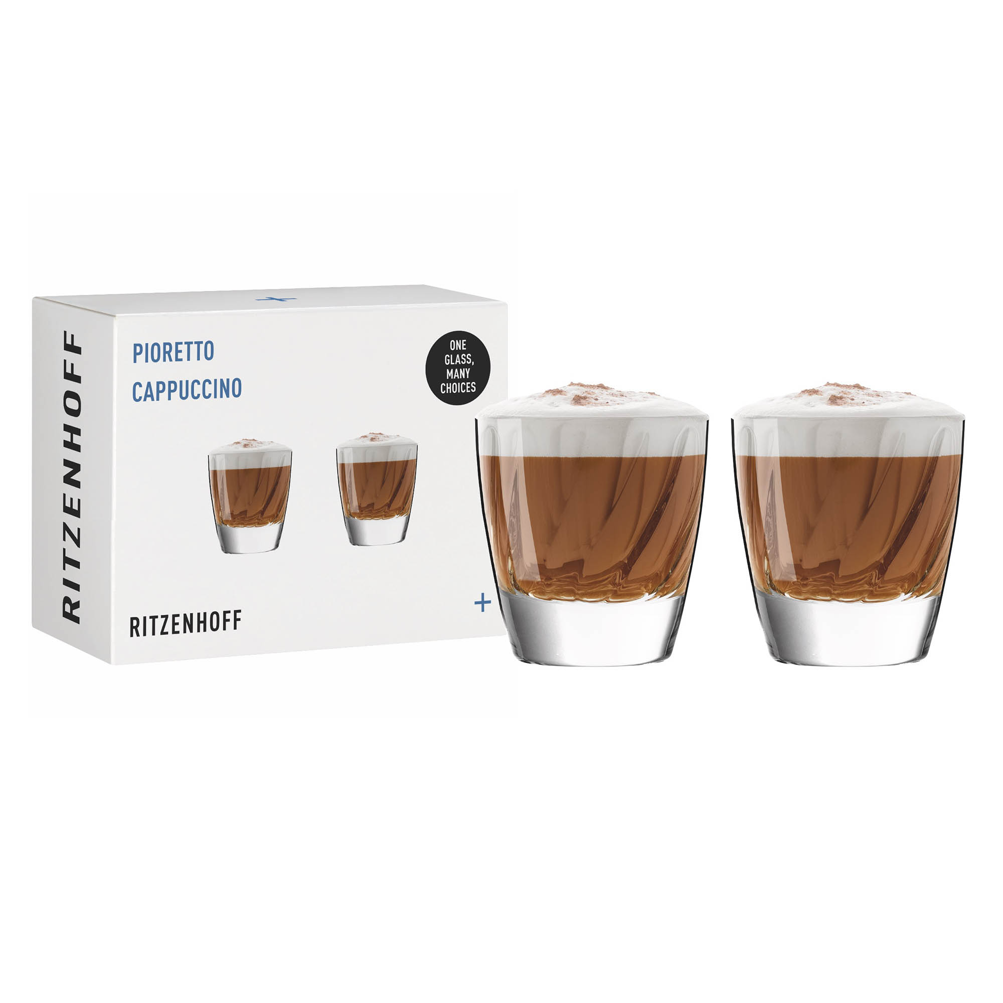 RITZENHOFF cappuccino glass / whisky glass PIORETTO Set of 2, 180 ml each