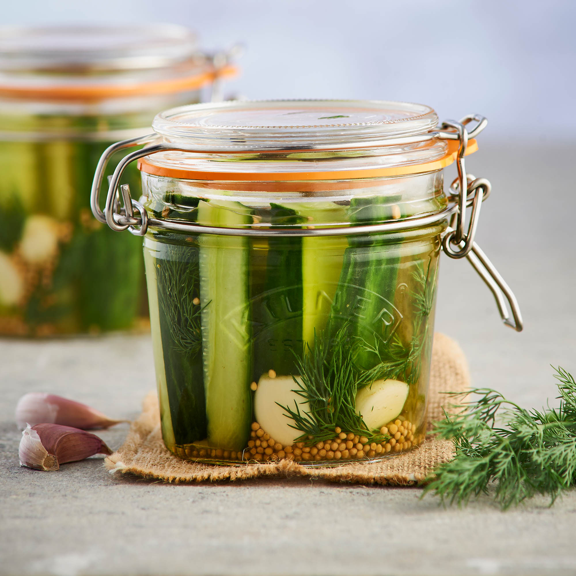 KILNER Bügelverschlussglas rund 0,35 Liter Vorratsglas Einmachglas