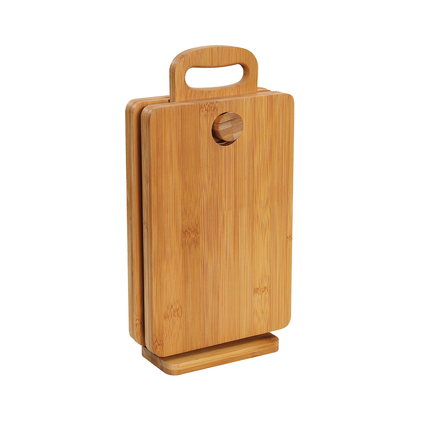 ZASSENHAUS Eco Line 4 Frühstücksbretter 26 x 17 cm mit Ständer Bambus