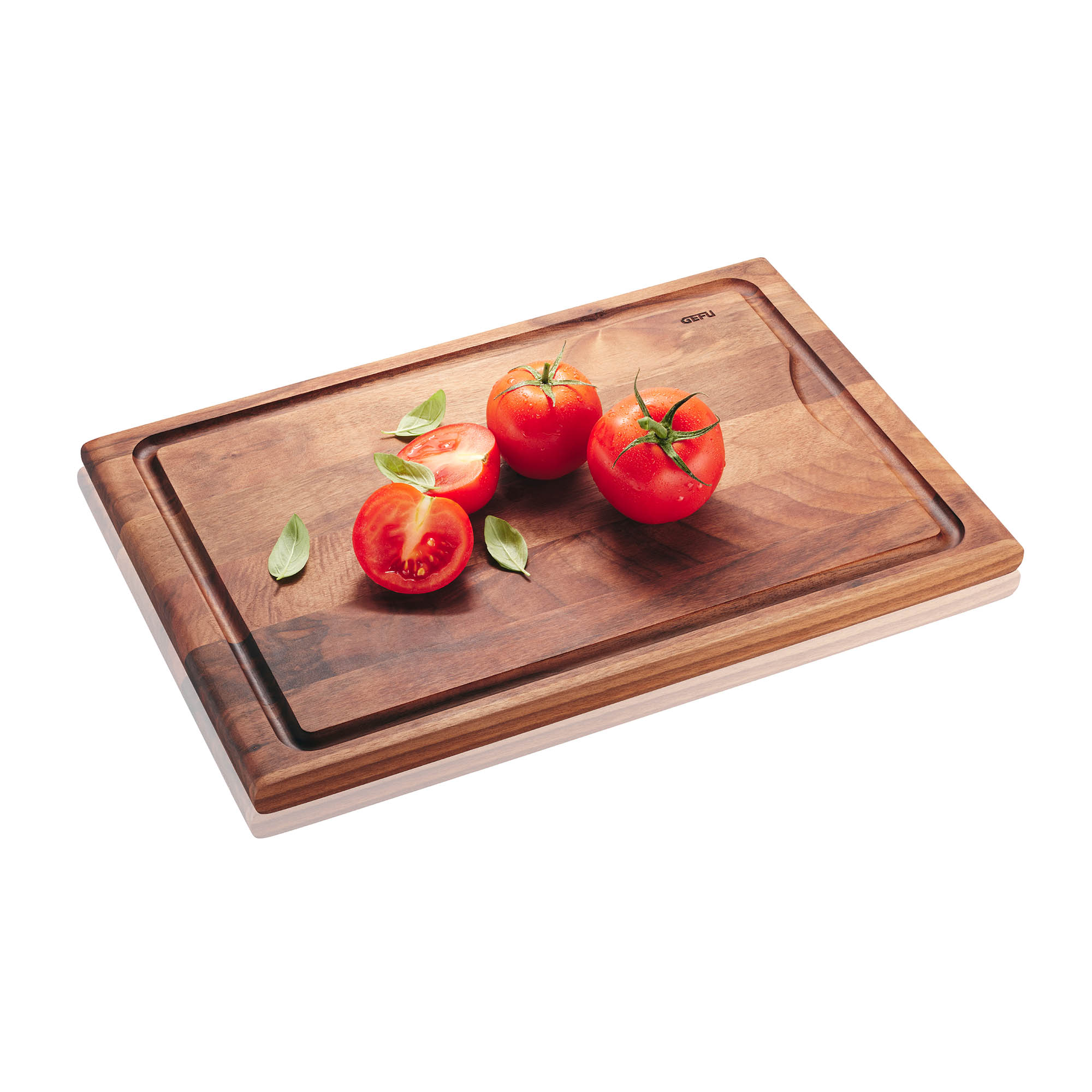 GEFU Schneidebrett ENNO mittel aus Walnussholz  37 x 25 cm mit Saftrille