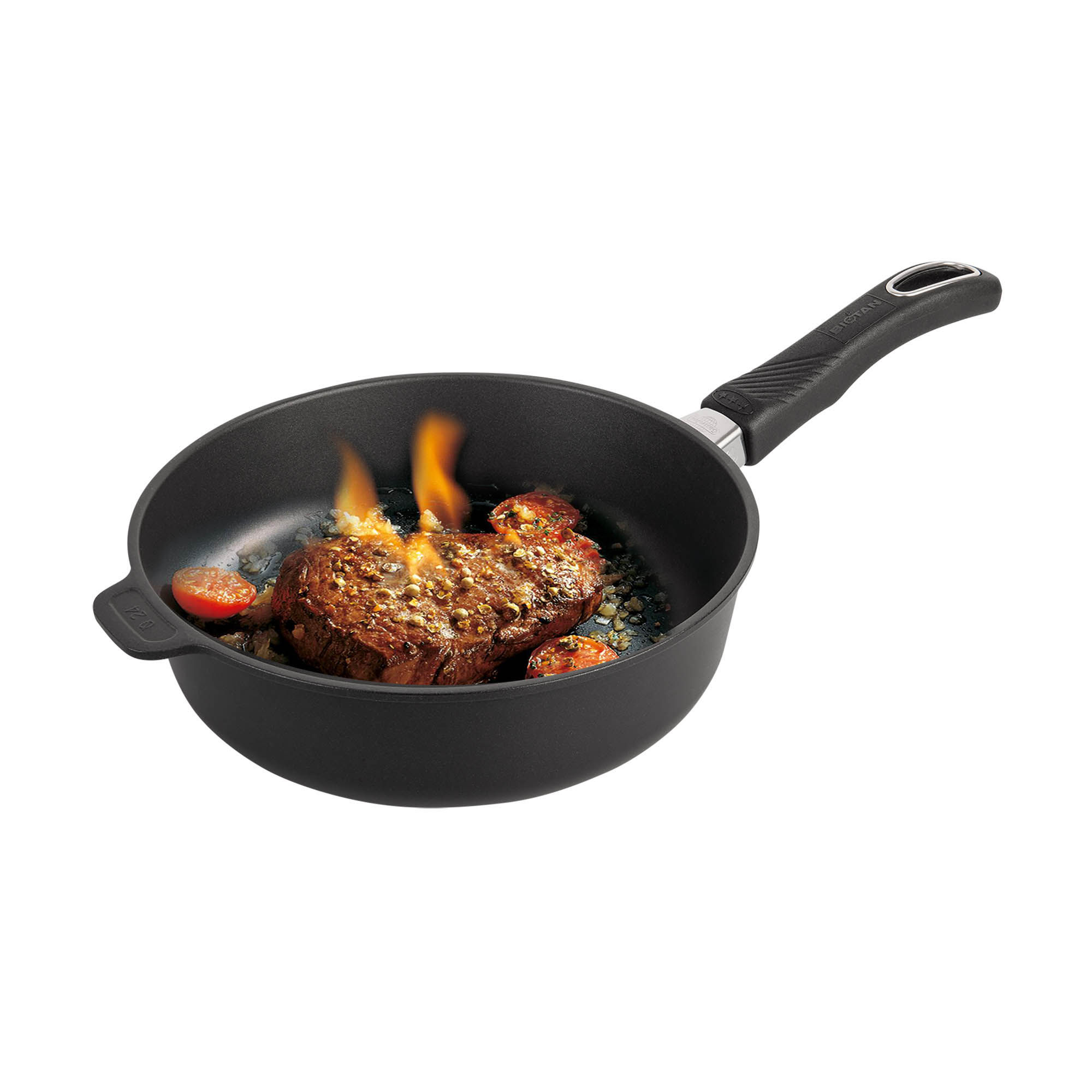 GASTROLUX Guss-Bratpfanne EVO 24 cm Höhe 7,5 cm INDUKTION PFAS-frei