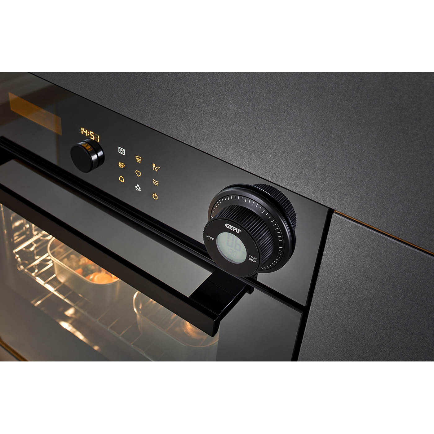GEFU digital timer SAFE safe button design