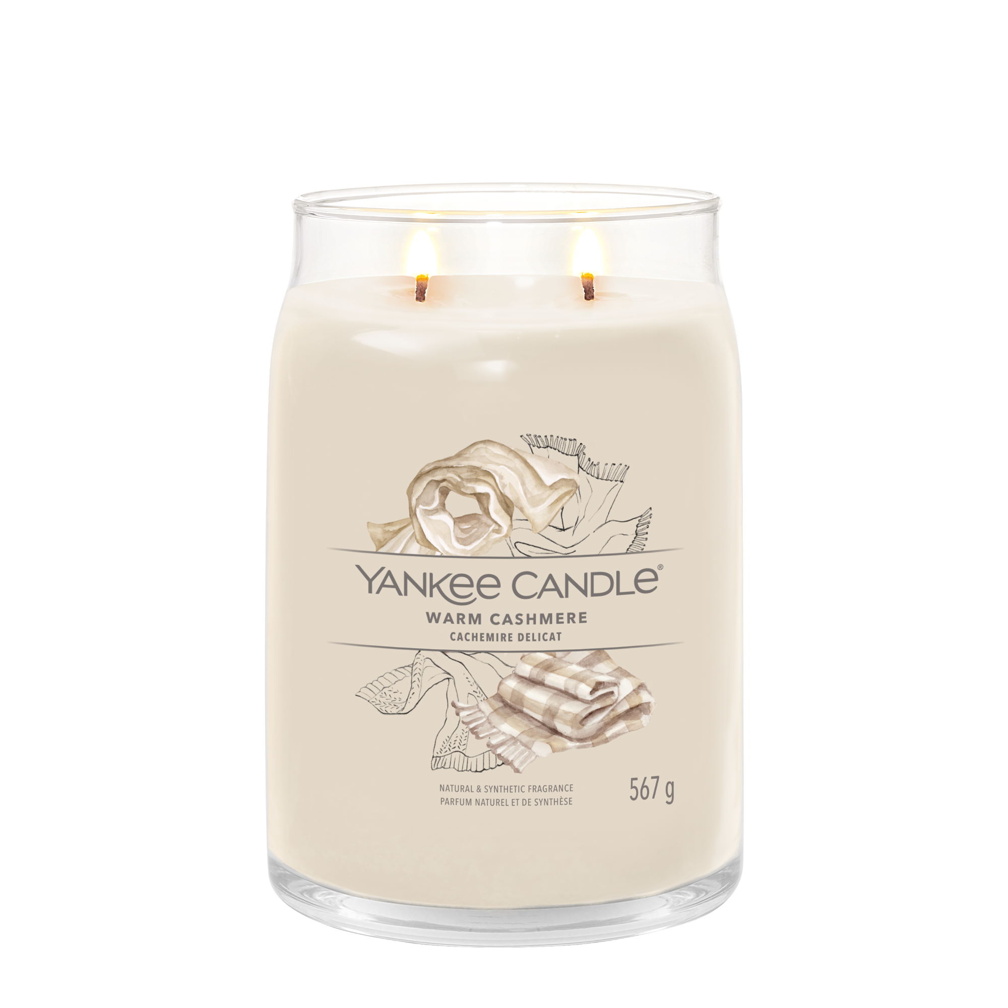 YANKEE CANDLE Große Signature Kerze WARM CASHMERE 567 g Duftkerze