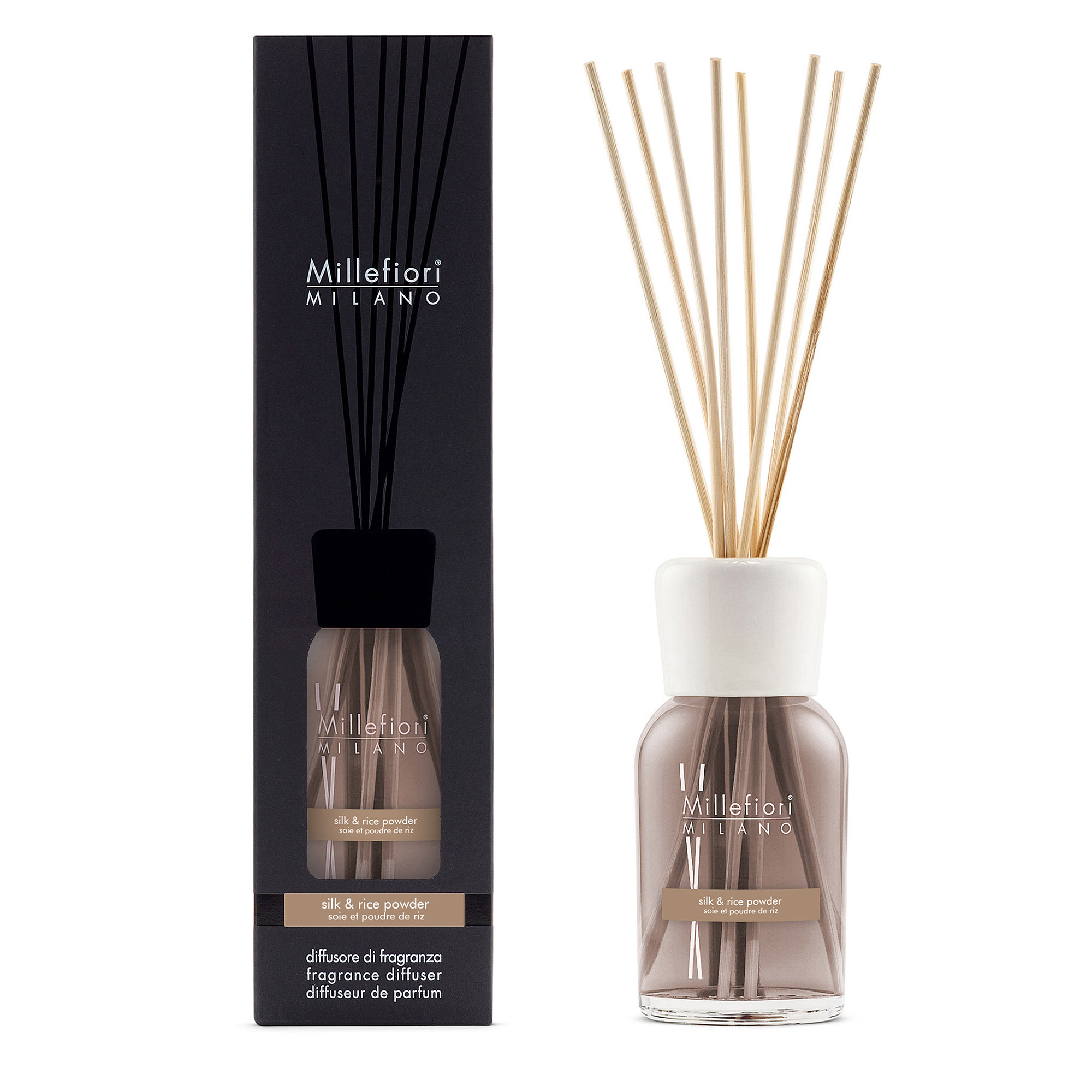 MILLEFIORI MILANO Raumduft Diffuser 500 ml SILK & RICE POWDER