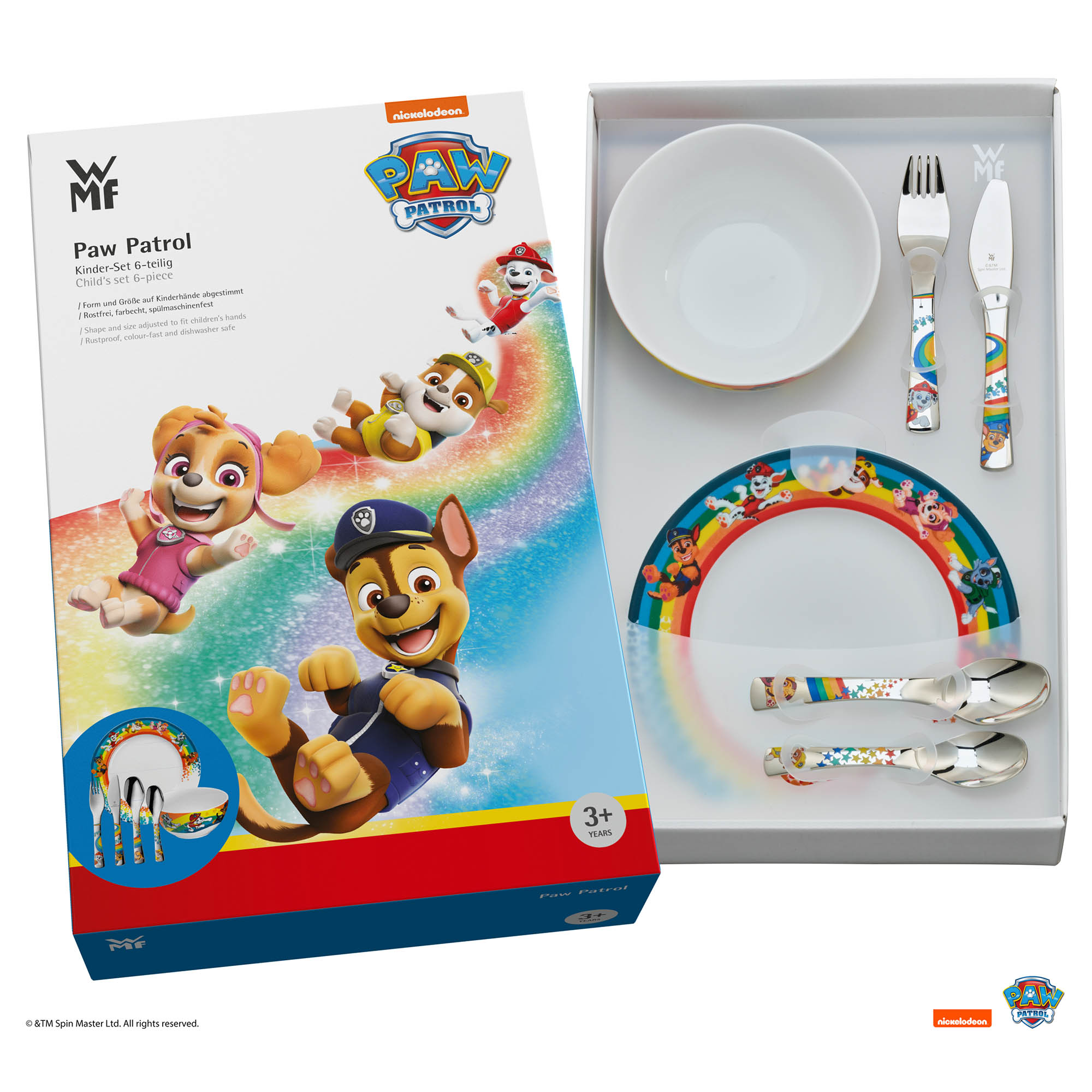 WMF children's cutlery set PAW PATROL 6 pieces with plate and cereal bowl