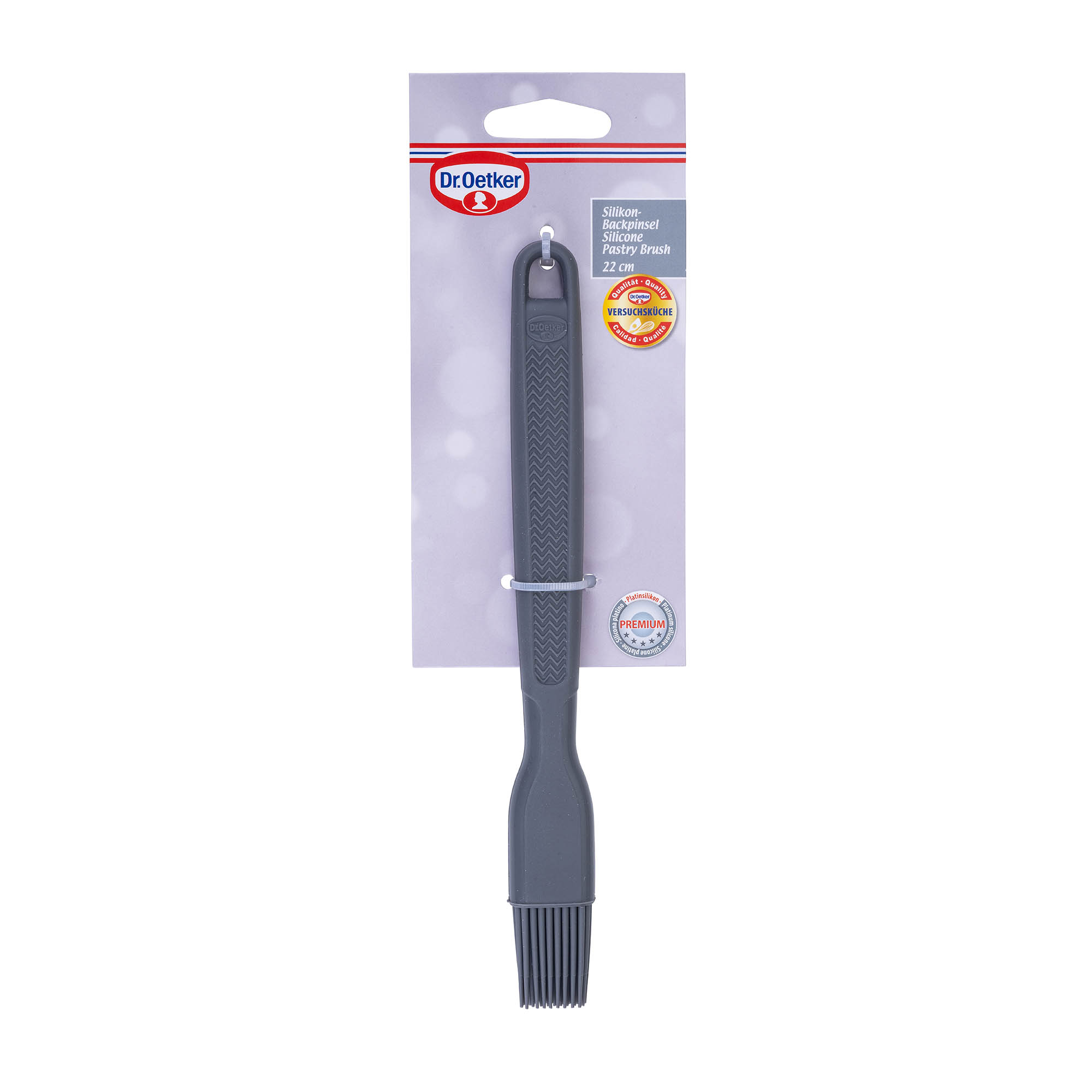 DR.OETKER Backpinsel Marinierpinsel aus Silikon 22 cm grau