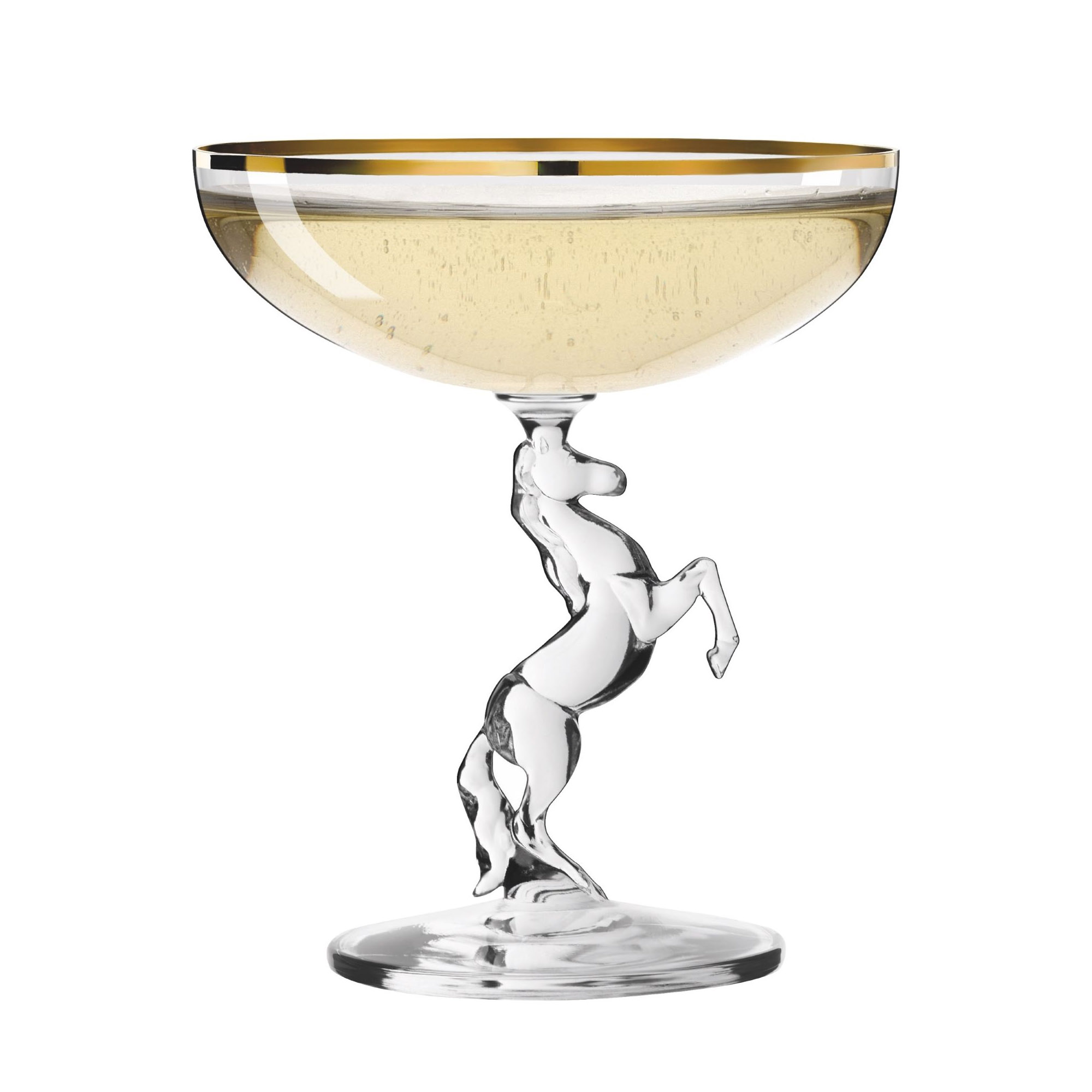 RITZENHOFF Champagnerglas Sektglas REITKRISTALL mit Goldrand 230 ml