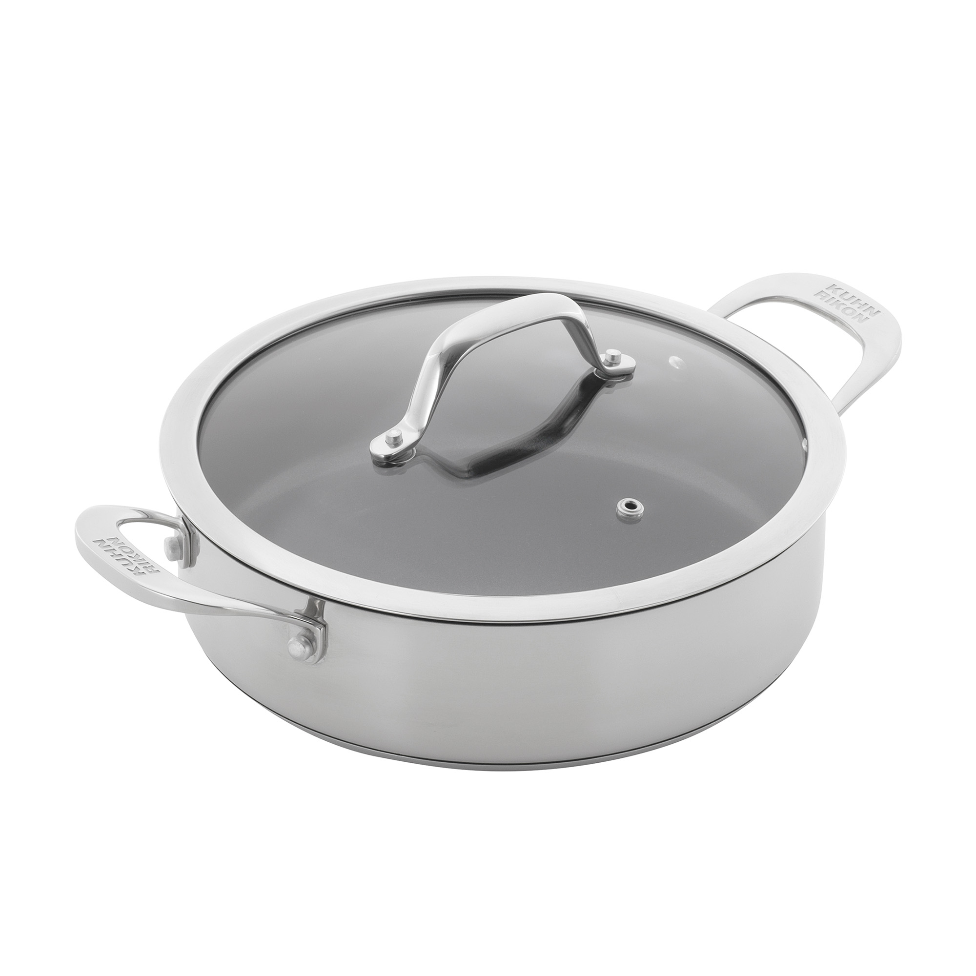 KUHN RIKON Servierpfanne ALLROUND beschichtet mit Glasdeckel 24 cm INDUKTION