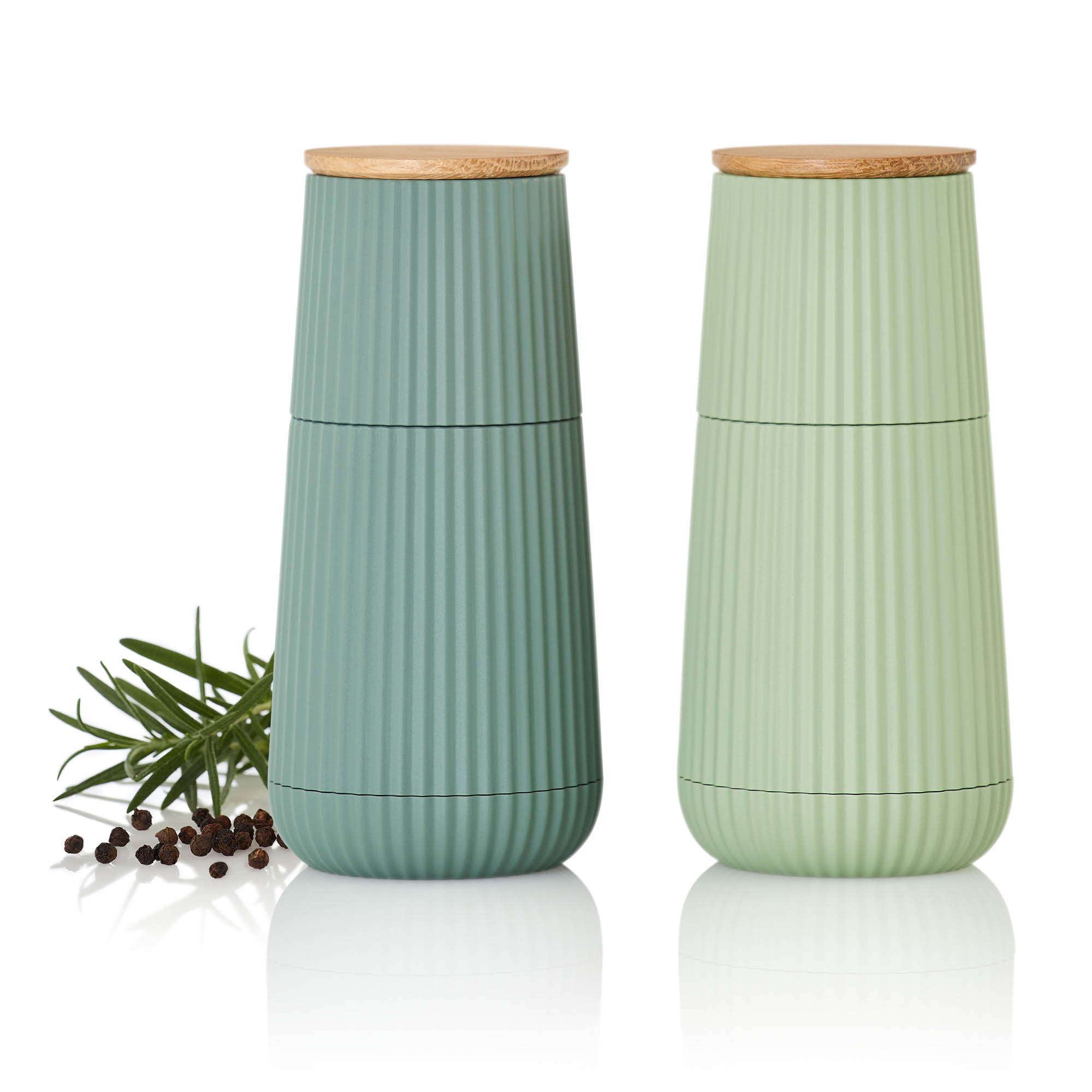 AdHoc mill set SCAPE Pepper mill Salt mill dark green / light green 12.3 cm