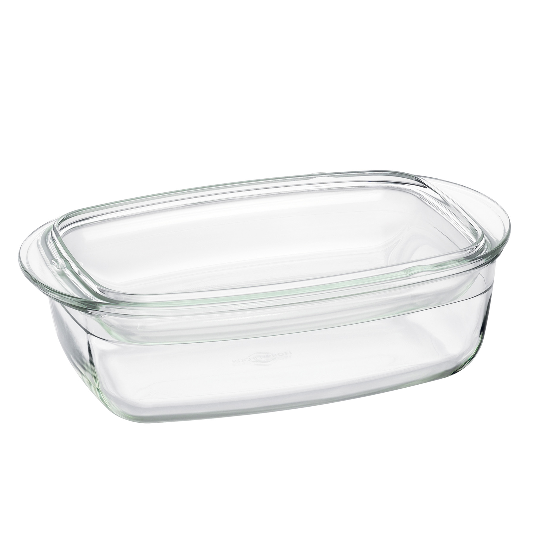 KÜCHENPROFI ELSASS borosilicate glass casserole dish with lid, square 32.5 cm 4.5 litres