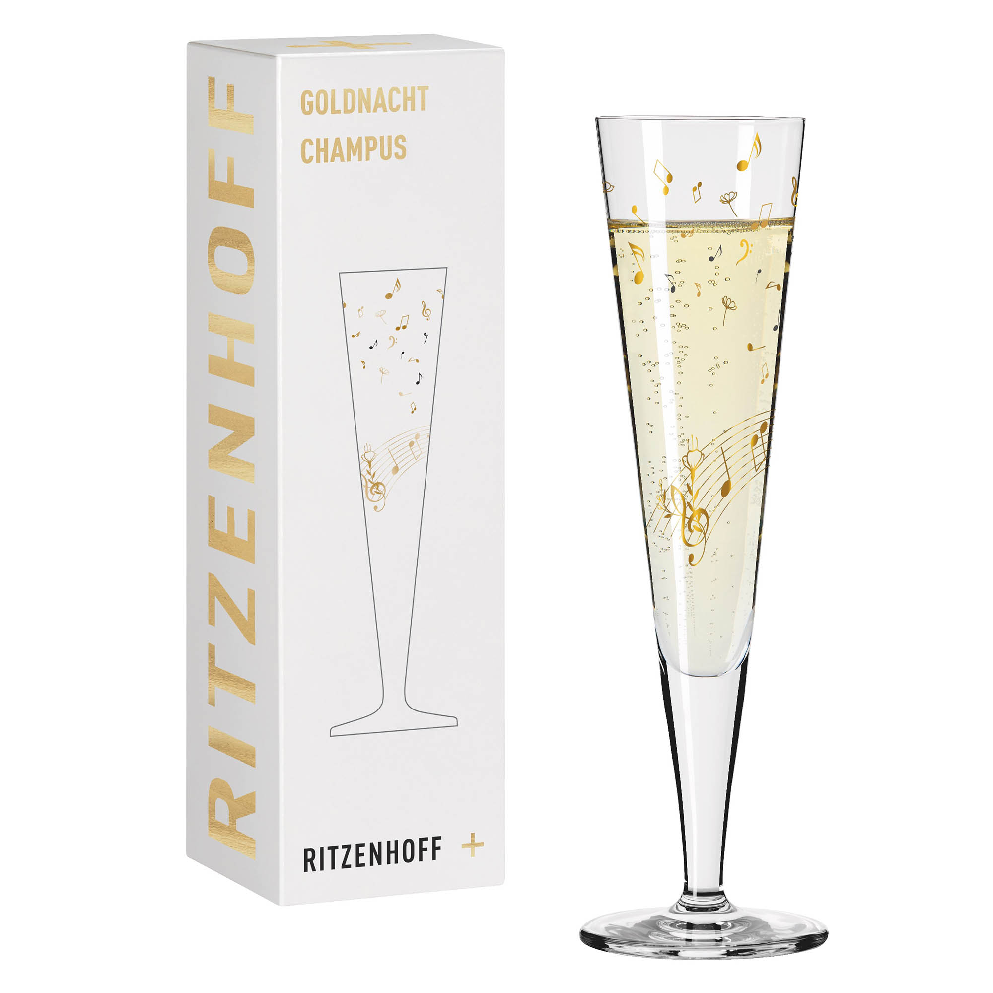 RITZENHOFF Champagne glass GOLDNACHT No 46 Contents 205 ml