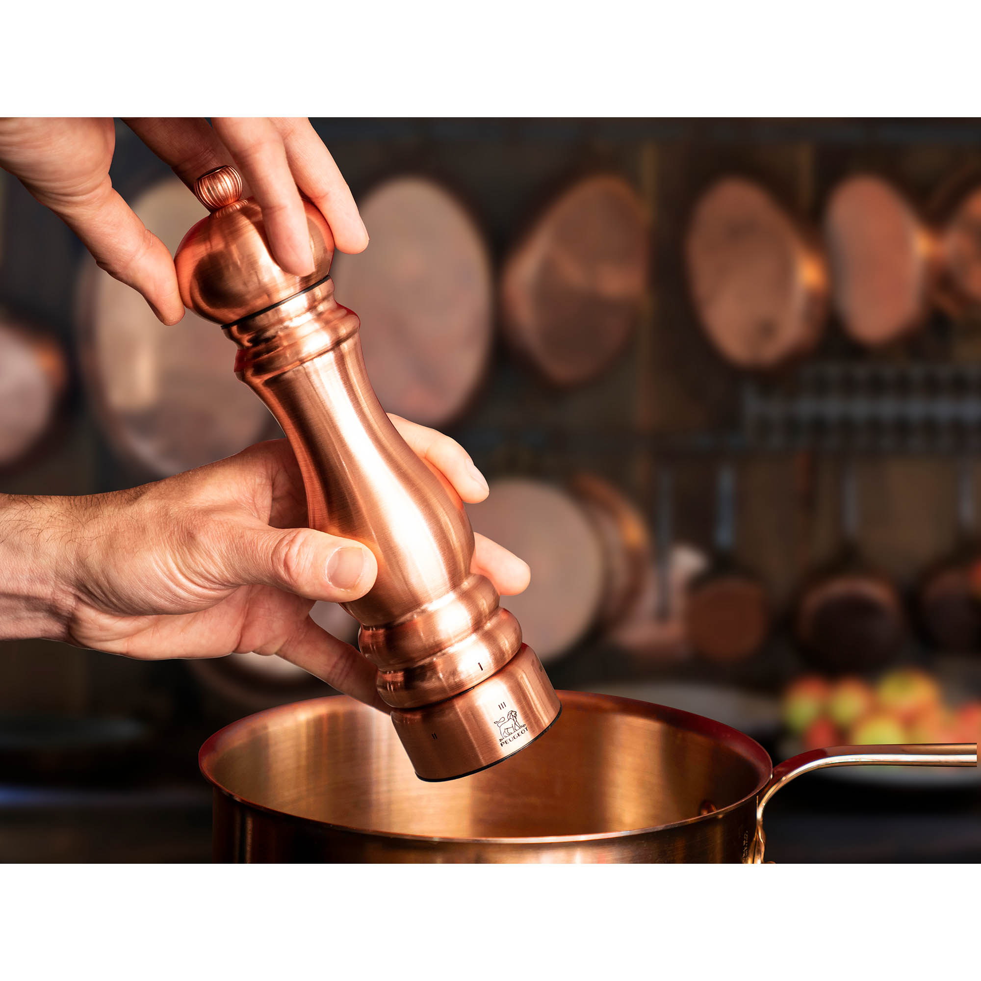 PEUGEOT PARIS CHEF Copper Salt Mill, 22 cm, U'Select Z with ZIRLION grinding mechanism